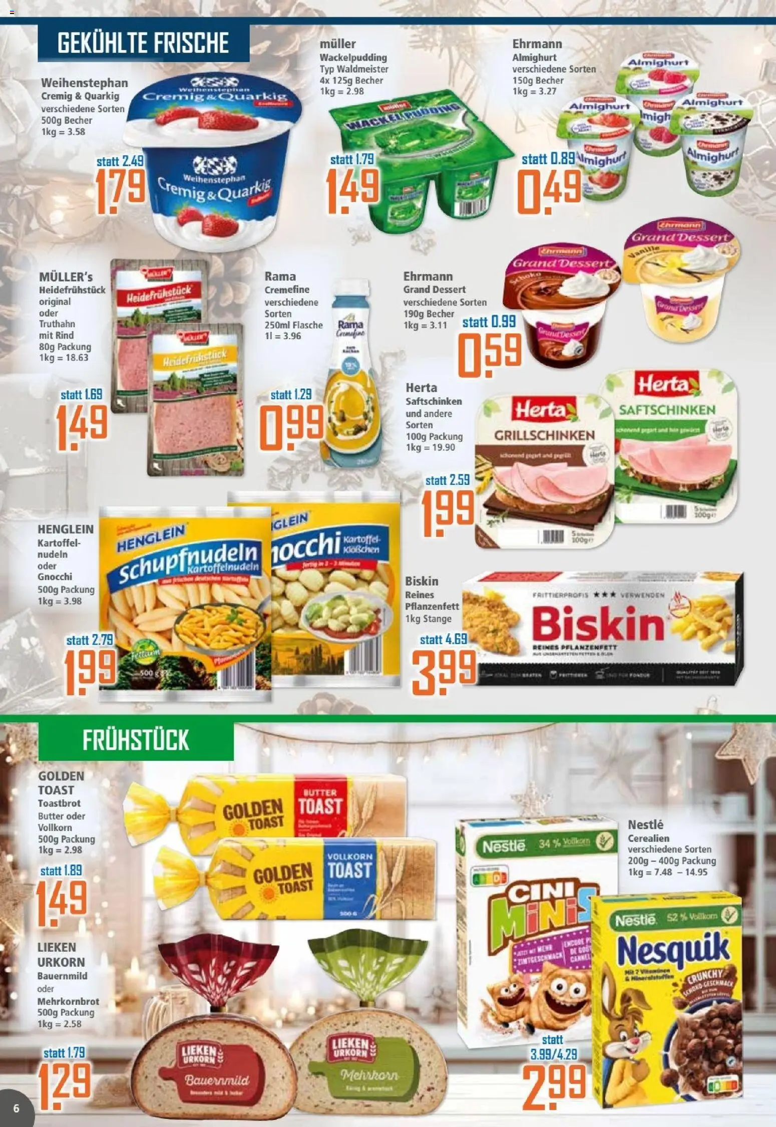 Klaas & Kock Prospekt – gültig ab 22.12.2025 | Seite: 6 | Produkte: Nesquik, Rama, Pudding, Nudeln