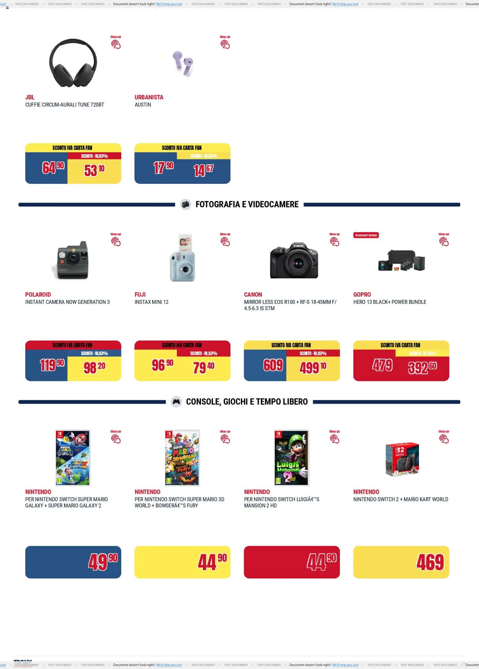 Volantino Trony del 02.04.2026 | Pagina: 11 | Prodotti: Cuffie, Fan