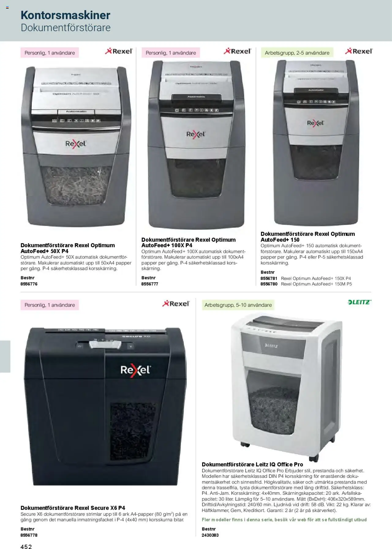 Office Depot reklamblad aktuell från 01.02.2025 | Sida: 454 | Produkter: Papper, Dokumentförstörare