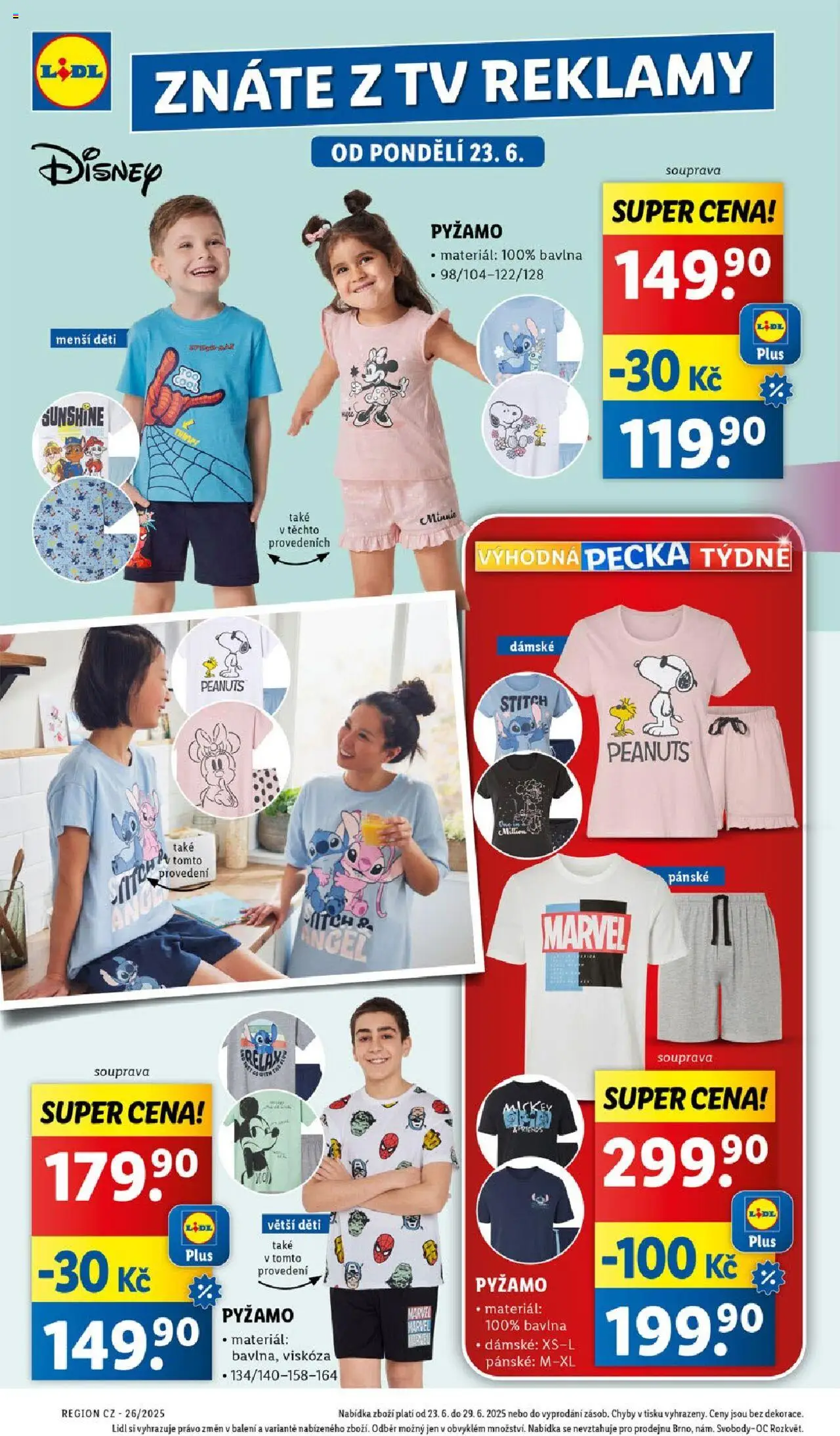 Lidl leták od 23.06.2025 | Strana: 34 | Produkty: Pyžamo, Tv, Stitch