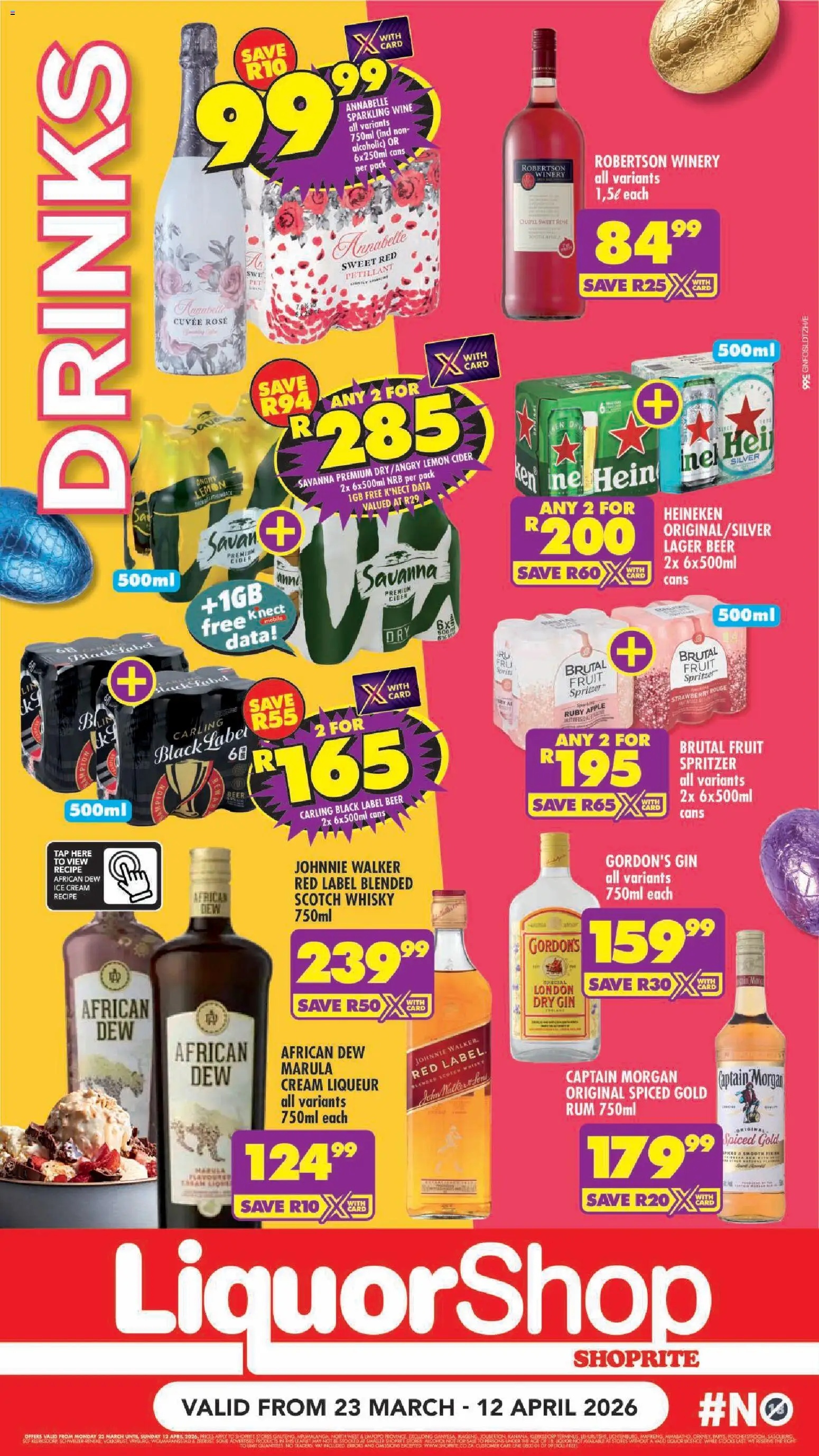 New Shoprite catalogue – valid from 23.03.2026 | Page: 7 | Products: Rum, Cider, Beer, Lemon