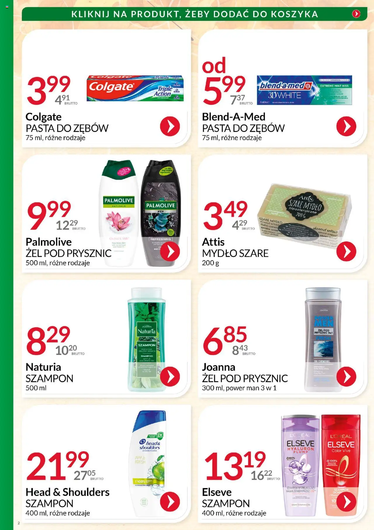 Eurocash Gazetka - Katalog Artykułów Chemicznych od 01.10.2025 | Strona: 2 | Produkty: Prysznic, Szampon, Mydło, Pasta do zębów