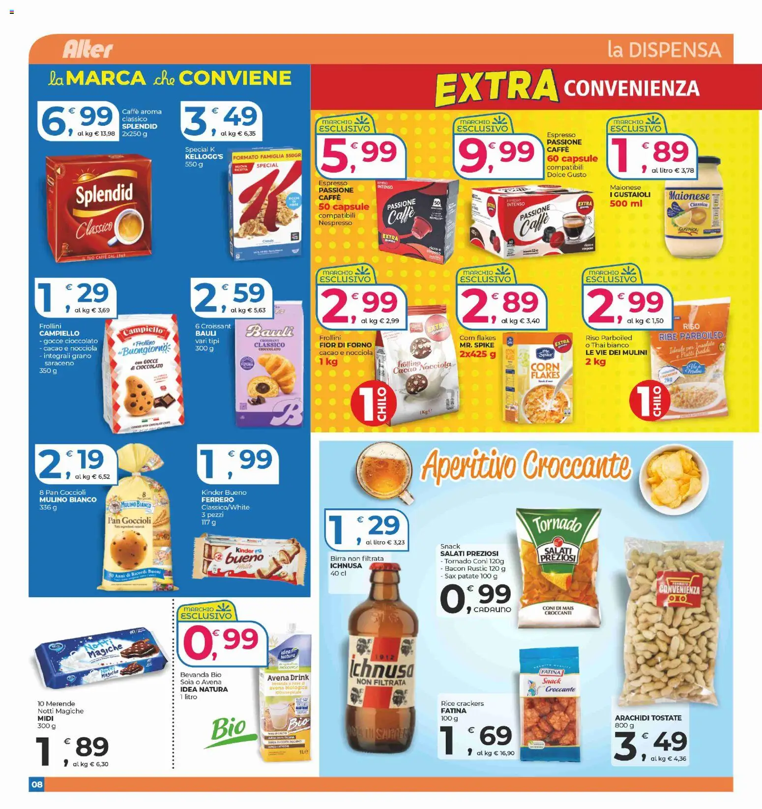 Volantino Alter Discount del 17.10.2025 | Pagina: 8 | Prodotti: Caffè, Crackers, Arachidi, Cacao