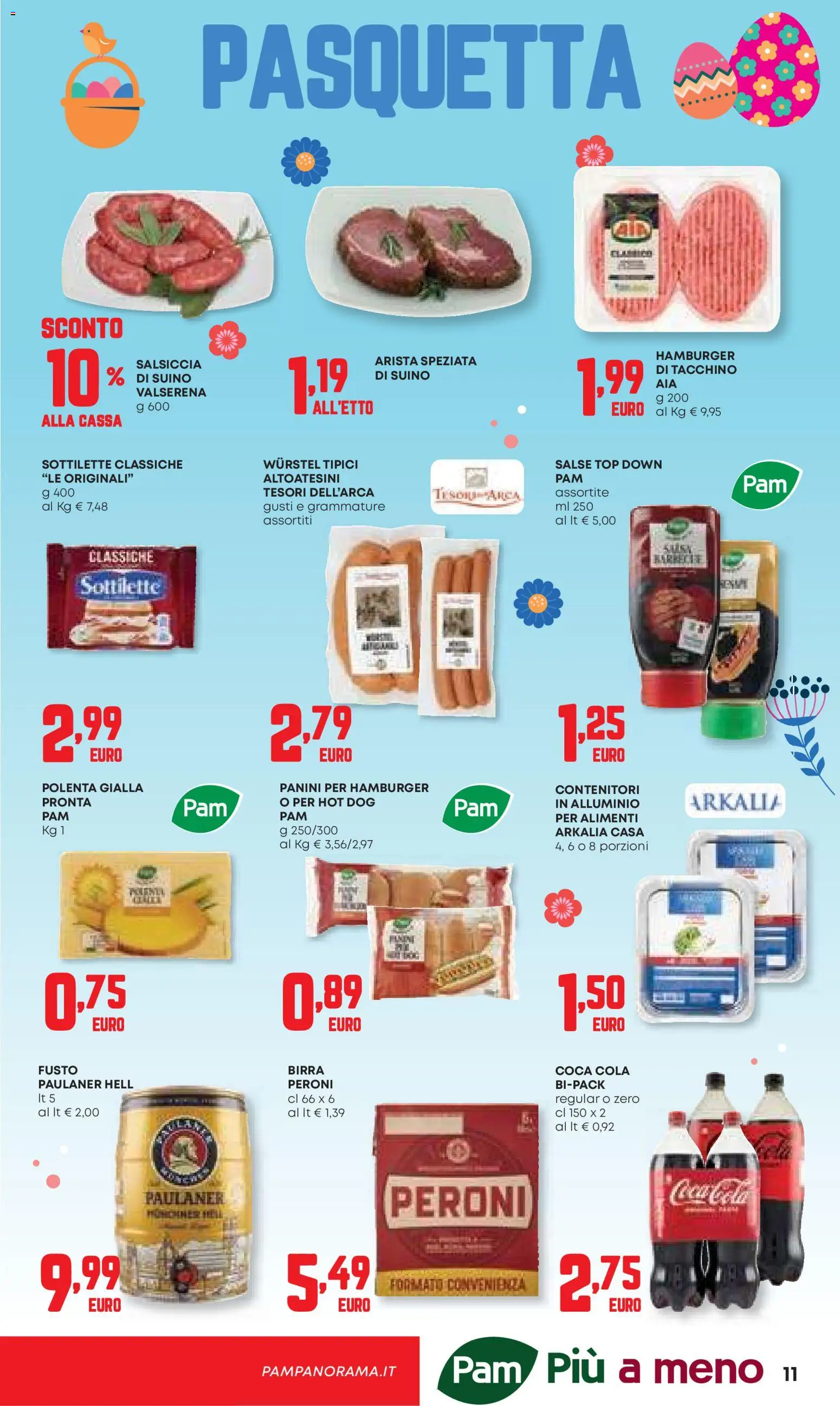 Volantino Panorama del 26.03.2026 | Pagina: 11 | Prodotti: Birra, Tacchino, Hamburger, Coca Cola