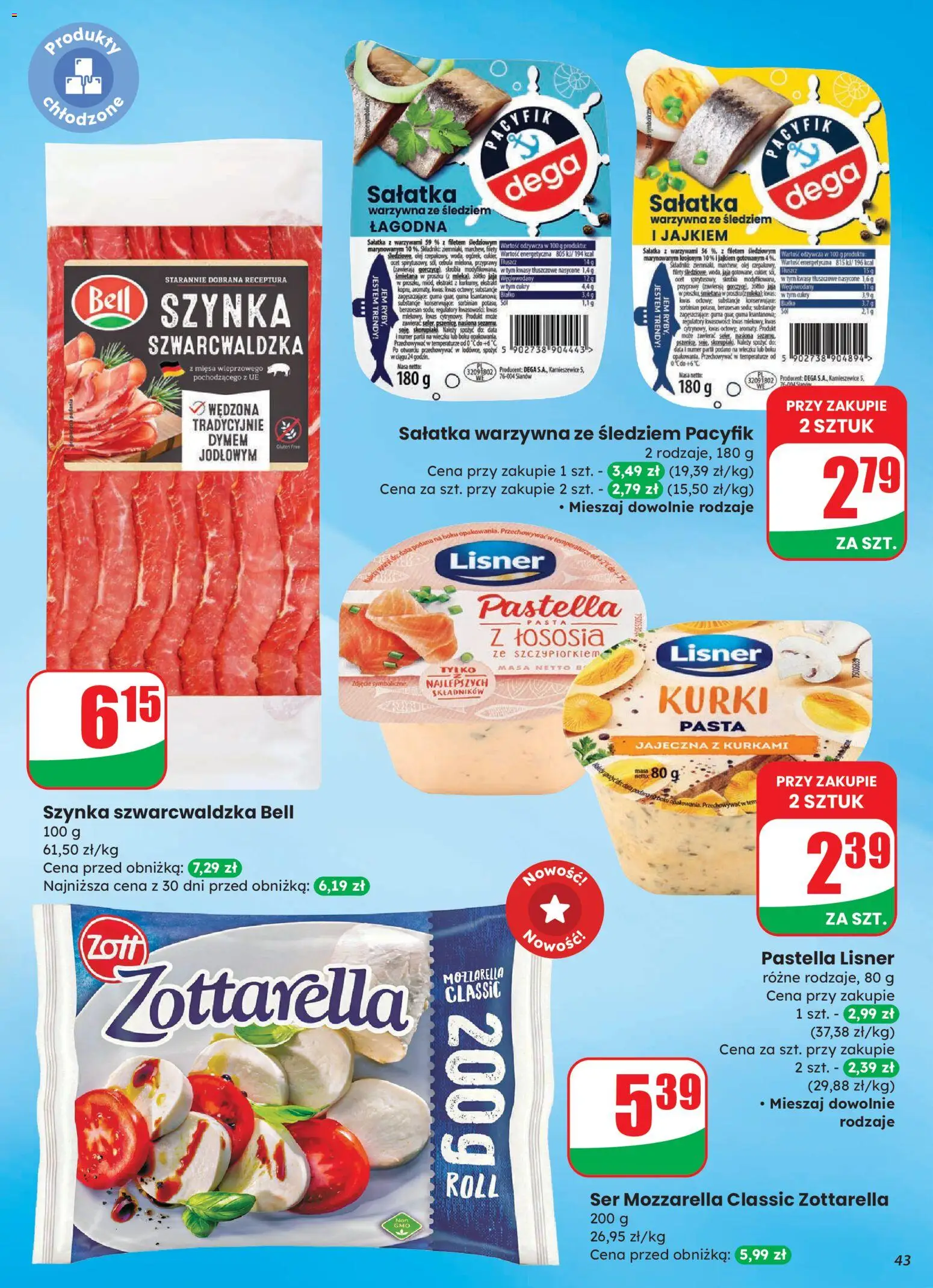 Dino Gazetka od 12.11.2025 | Strona: 43 | Produkty: Ocet, Ser, Sałatka, Przyprawy