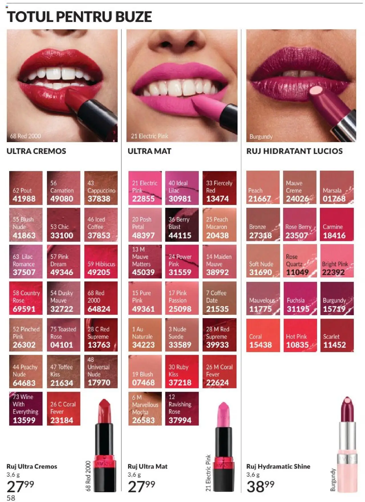 Catalog Avon - 06 2025 – valabil de la 01.06.2025 | Pagină: 58 | Produse: Blush, Ruj