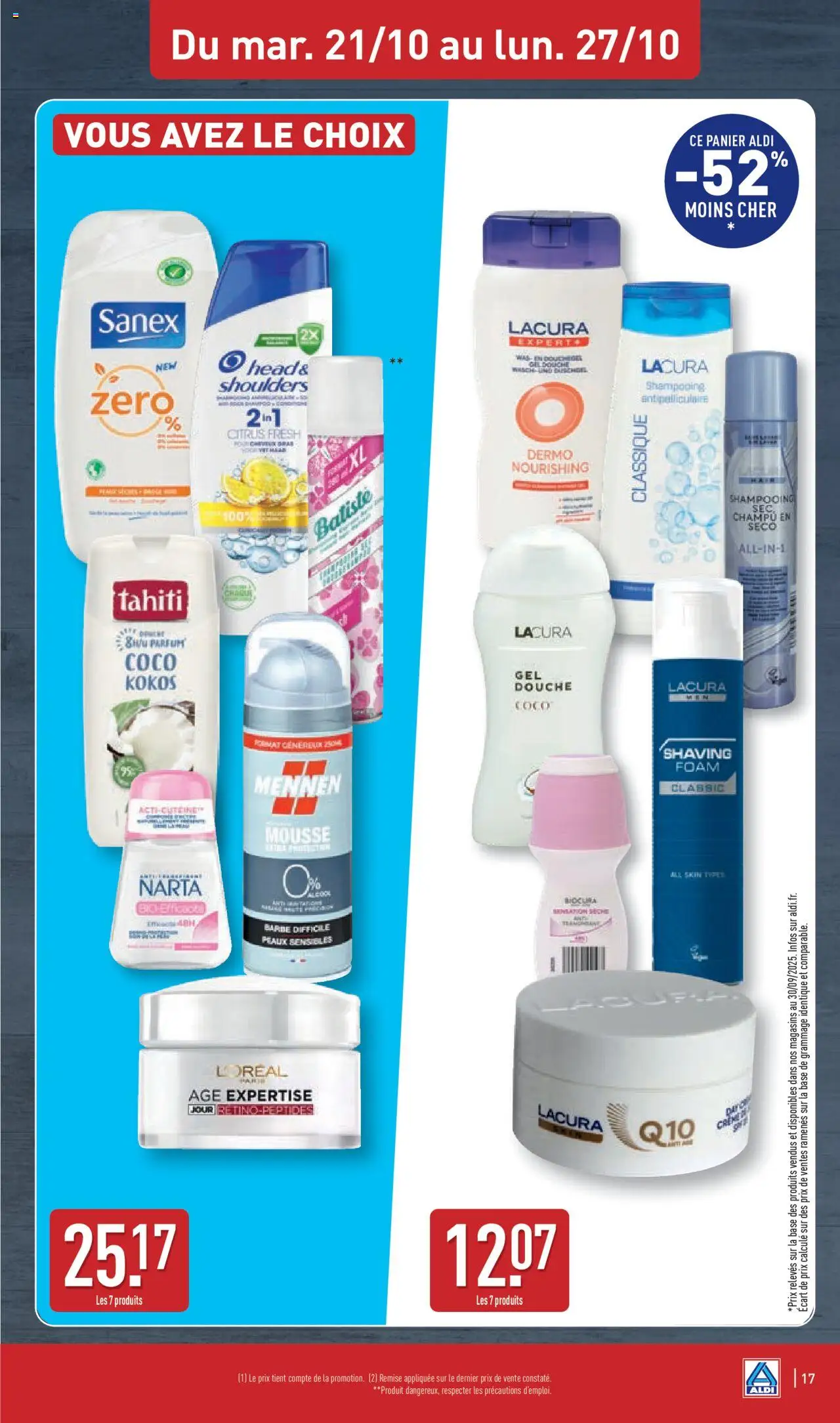 {H1} | Page: 19 | Produits: Mousse, Shampooing, Douche, Panier