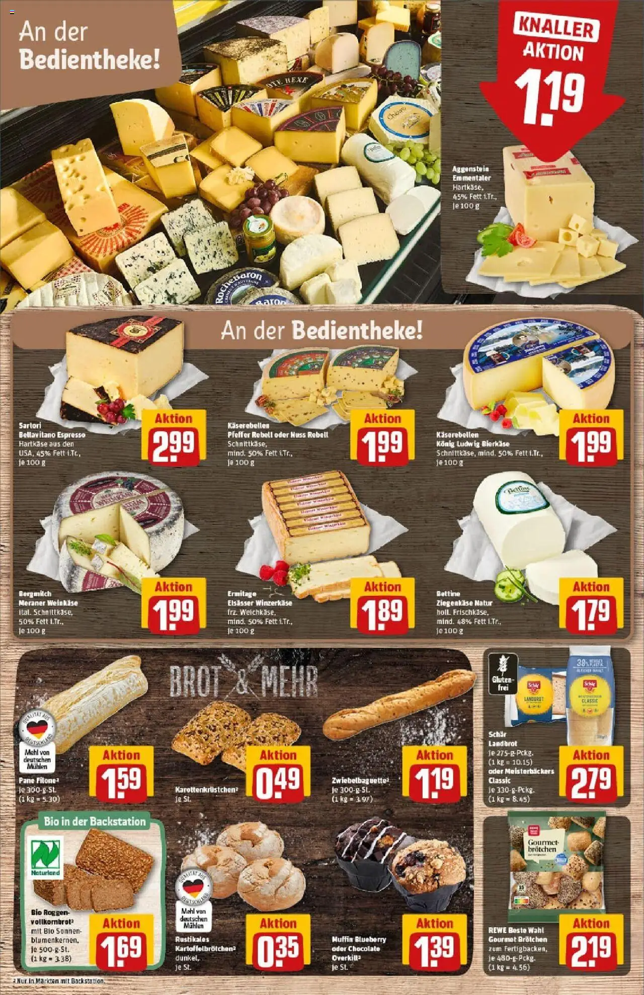Rewe prospekt Nidderau/Heldenbergen	 – gültig ab 28.09.2025 | Seite: 15 | Produkte: Mehl, Ziegenkäse, Vollkornbrot, Pane