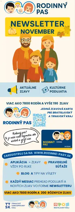 Slovenský dom Centrope leták platný od 07.11.2025