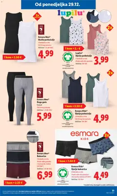 Esmara Men® Duge gaće, Komad, Od čistog pamuka, Veličine: 5-8 (M-XXL) - Pregled kataloga iz trgovine Lidl, vrijedi od 27.12.2025 | Stranica: 31 | Proizvodi: Bokserice
