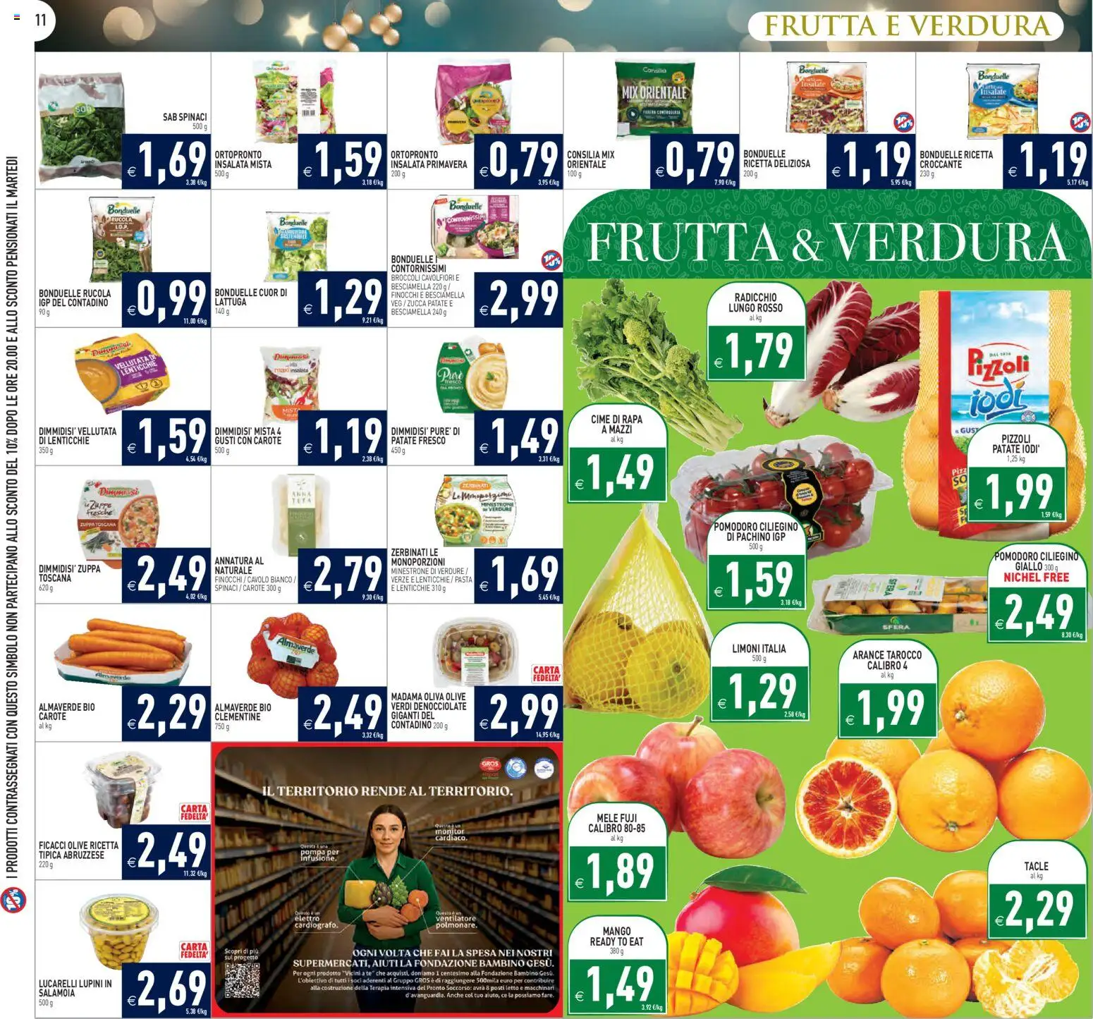 Volantino PIM Supermercati del 27.12.2025 | Pagina: 11 | Prodotti: Minestrone, Arance, Rucola, Cavolo