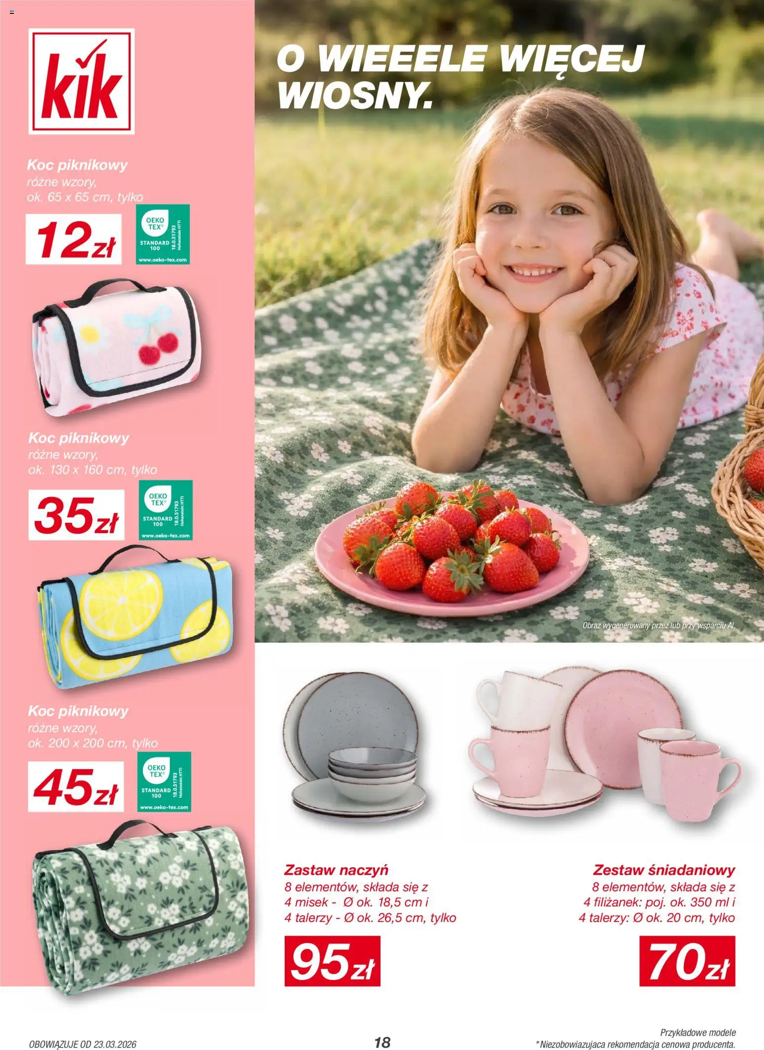 Kik gazetka od 23.03.2026 | Strona: 18 | Produkty: Koc