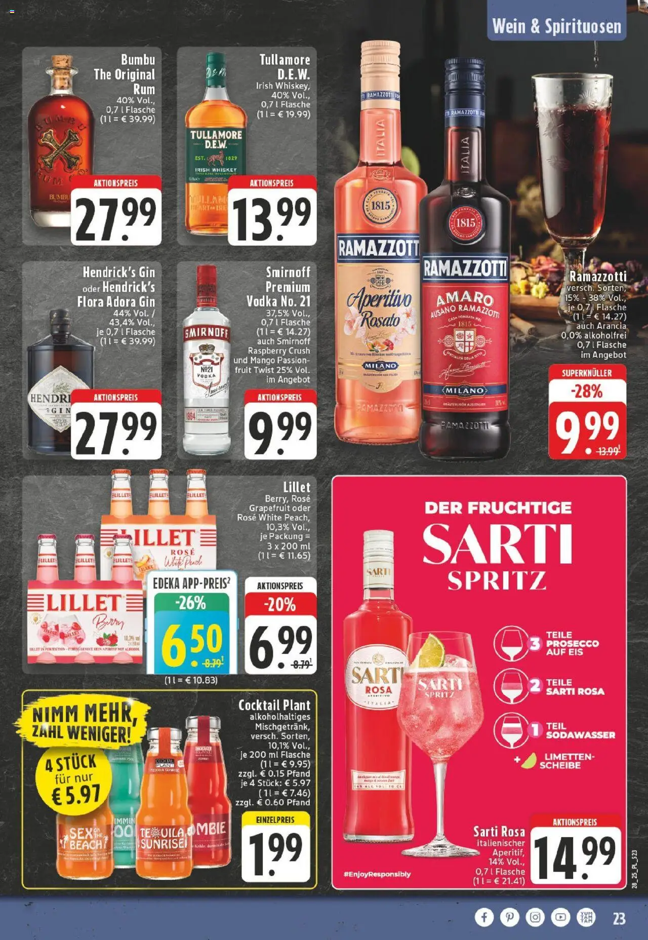 Edeka prospekt Goch	 - gültig ab dem 06.07.2025 | Seite: 23 | Produkte: Rum, Mango, Smirnoff, Vodka