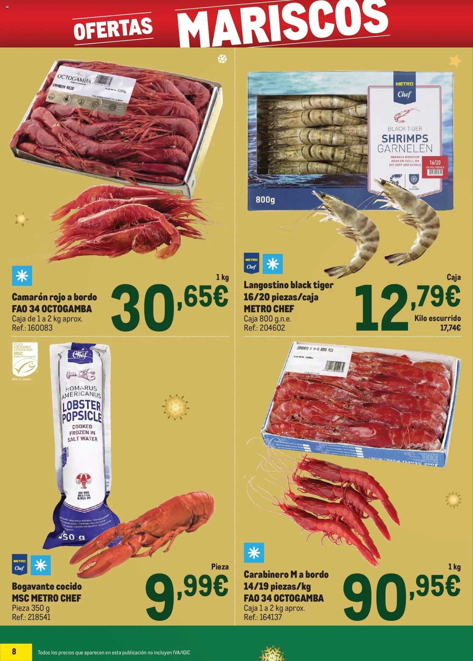 Makro - Precios Especial Sur 2 │ válido desde el 09.12.2025 | Página: 8 | Productos: Caja, Langostino