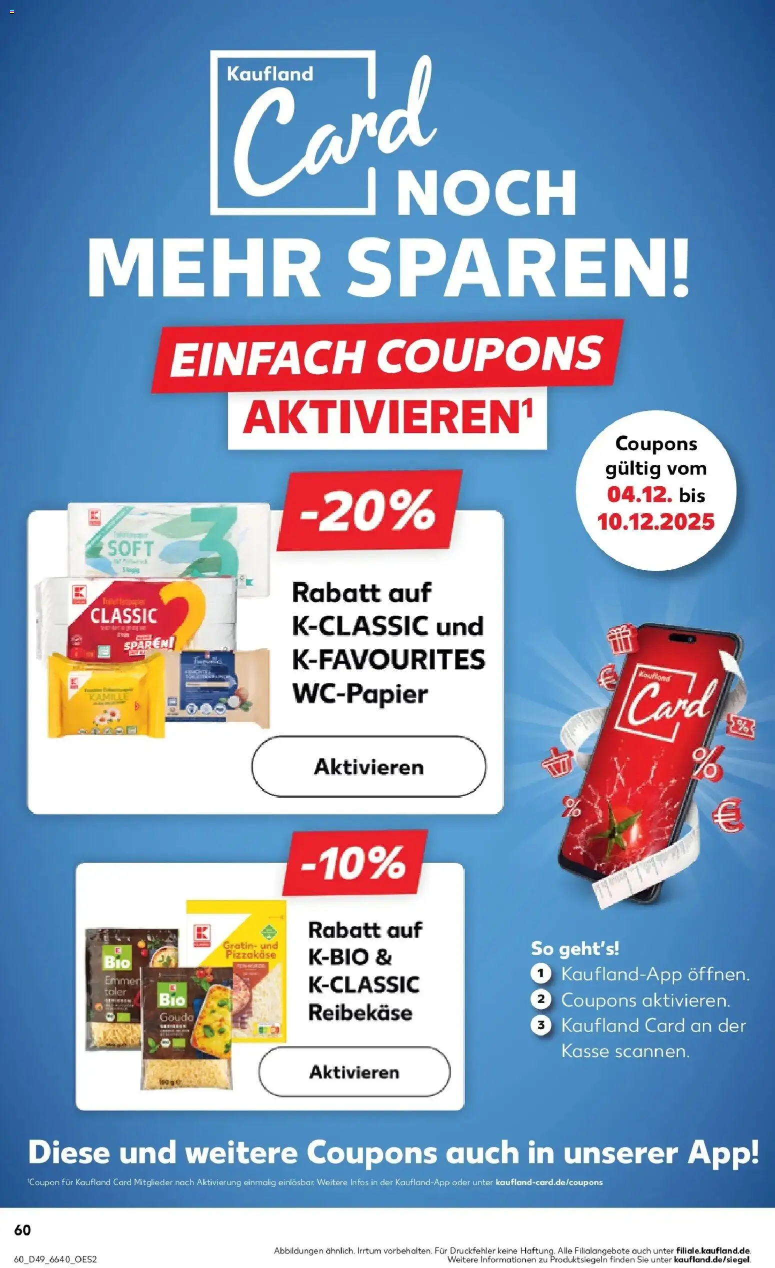 Kaufland prospekt Calw	 – gültig ab 08.12.2025 | Seite: 60 | Produkte: Gouda, Reibekase, Toilettenpapier