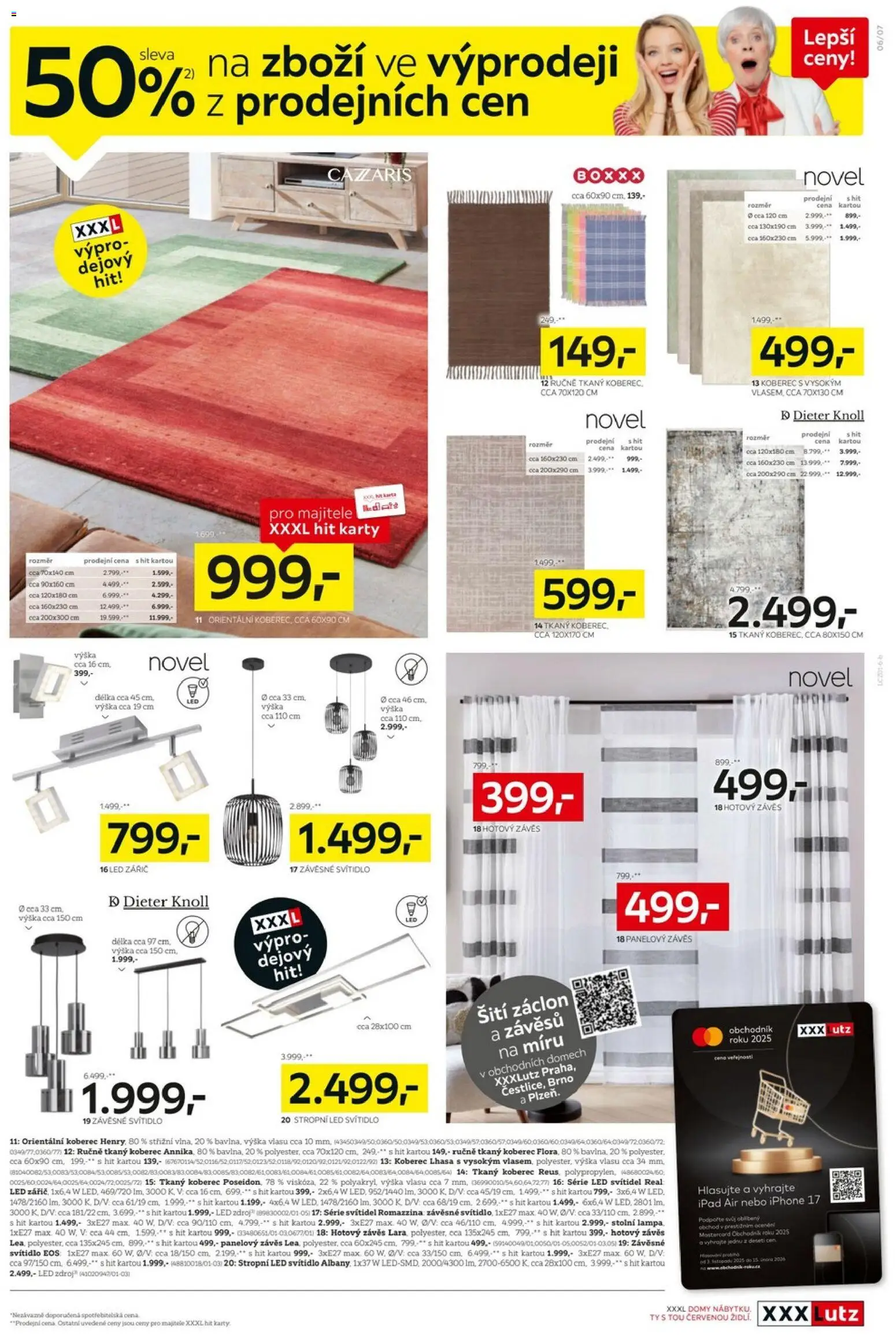 XXXLutz leták od 19.01.2026 | Strana: 7 | Produkty: Závěs, Stolní lampa, Karty, Koberec