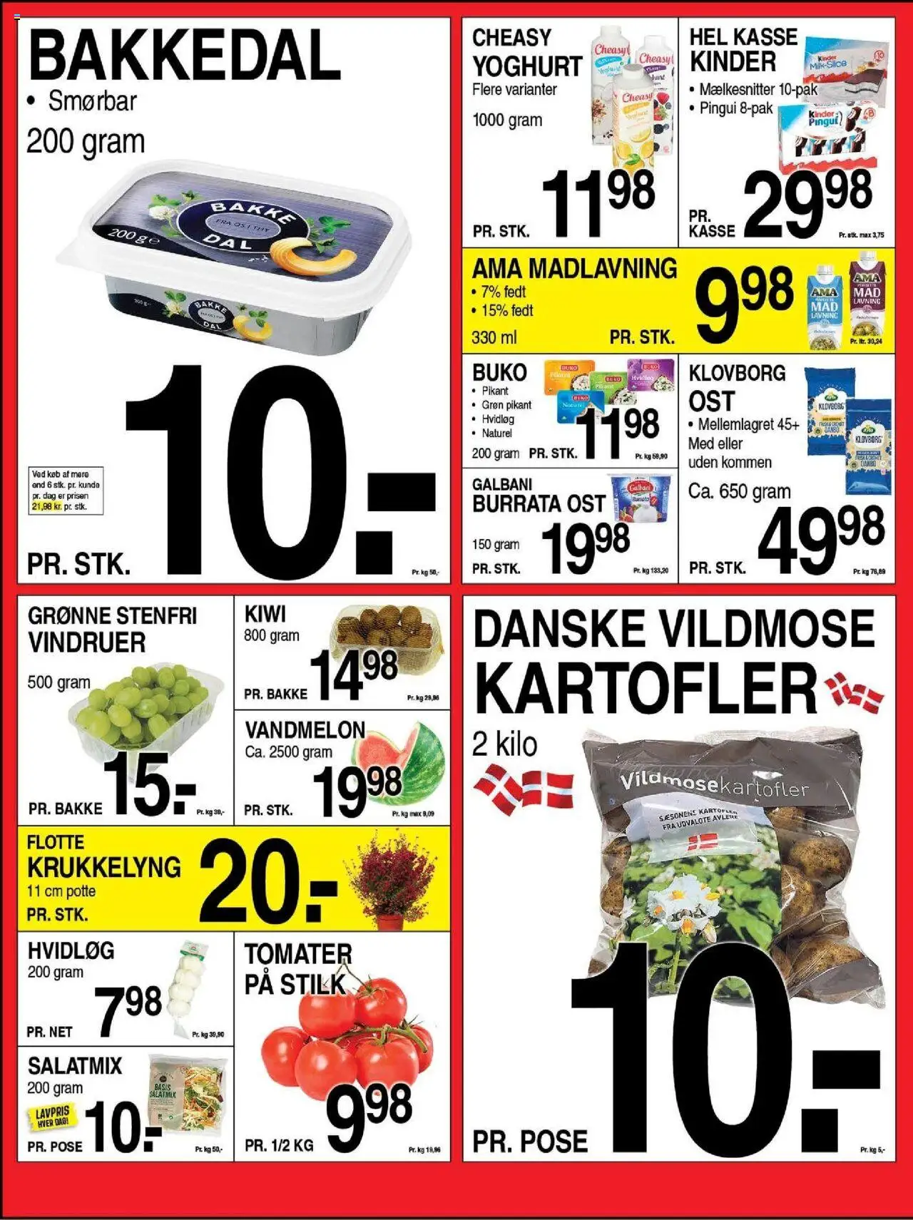 Abc Lavpris tilbudsavis – gyldig fra 15.10.2025 | Side: 4 | Produkter: Ost, Kiwi, Hvidløg, Vindruer