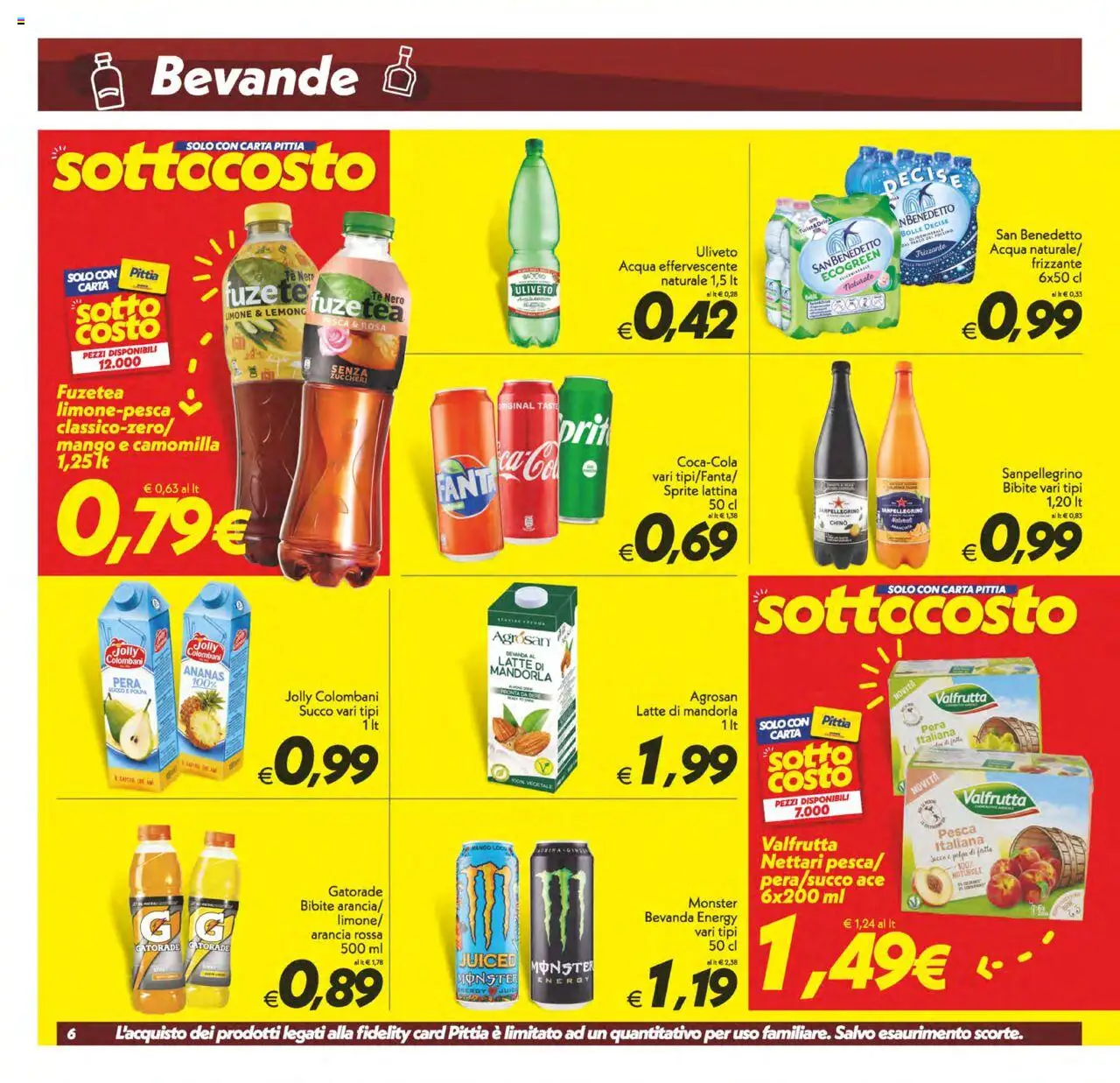 Volantino SuperConveniente del 24.07.2025 | Pagina: 6 | Prodotti: Succo, Latte, Pesca, Pera