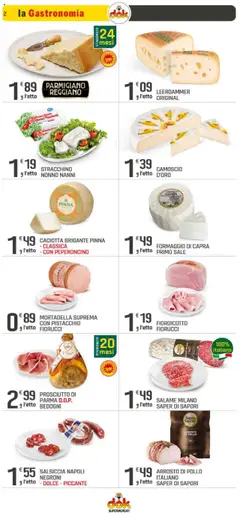 Volantino DOK del 08.08.2025 | Pagina: 2 | Prodotti: Salame, Formaggio, Prosciutto, Stracchino