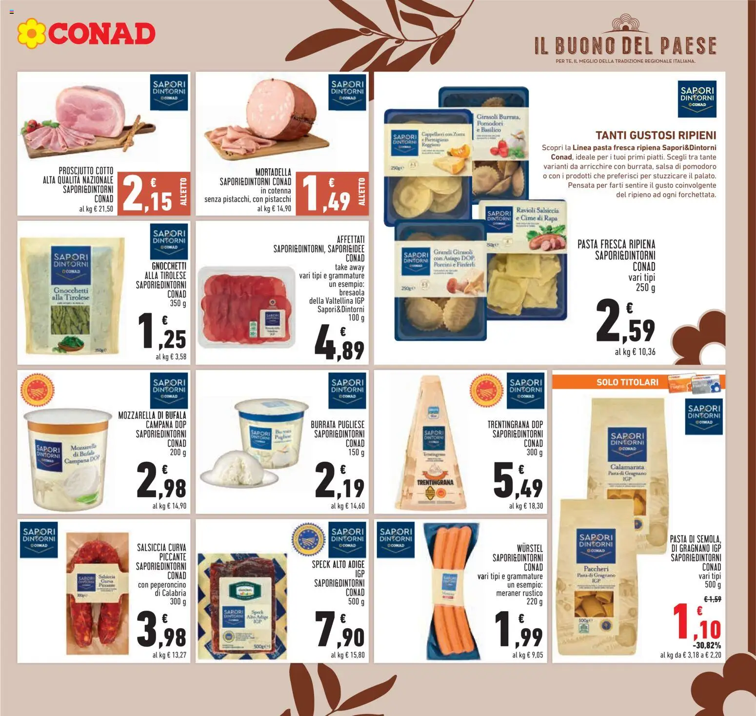 Volantino Conad del 29.01.2026 | Pagina: 19 | Prodotti: Pomodoro, Prosciutto, Peperoncino, Gnocchetti