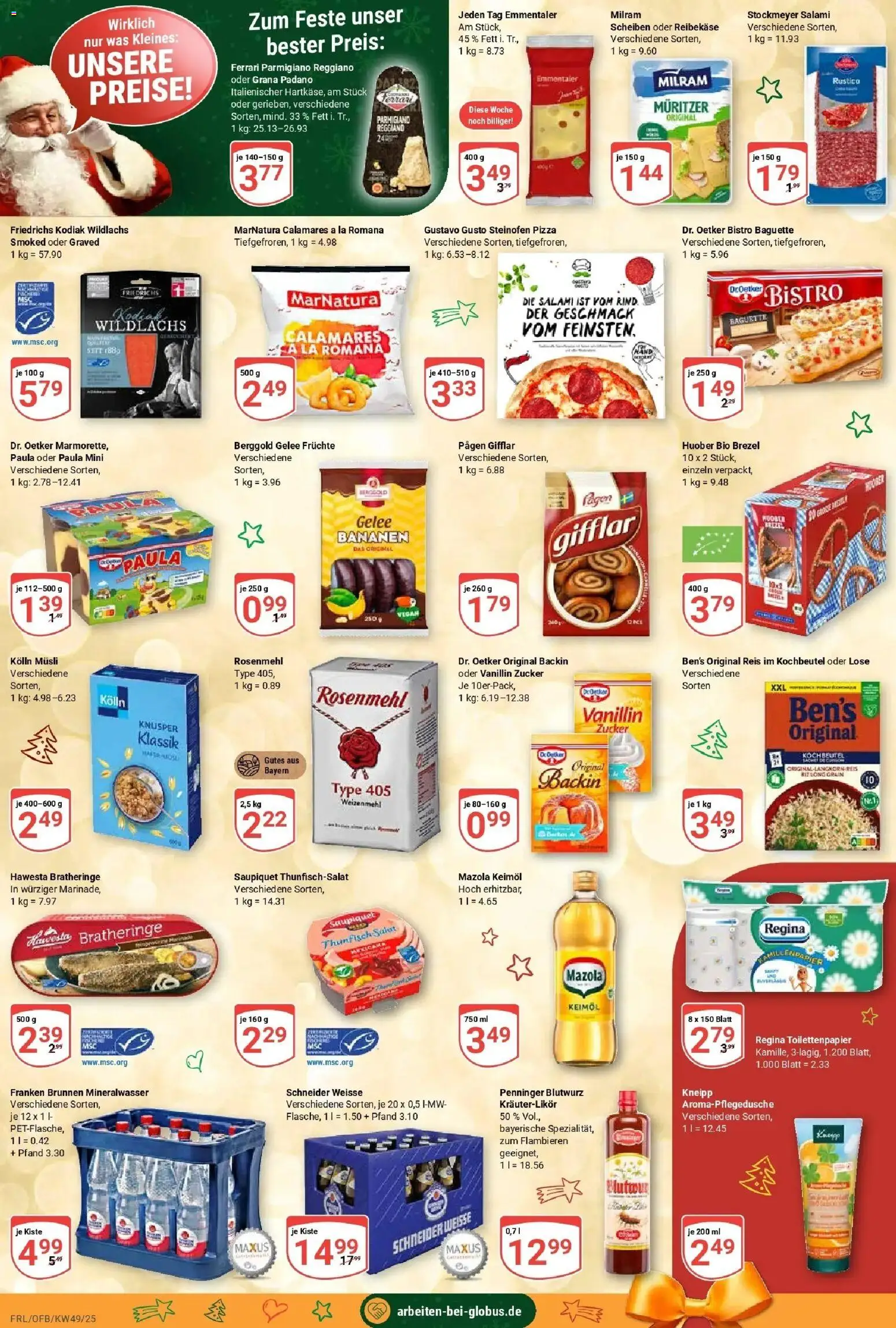 Globus prospekt Freilassing	 – gültig ab 01.12.2025 | Seite: 7 | Produkte: Weizenmehl, Milram, Reis, Toilettenpapier