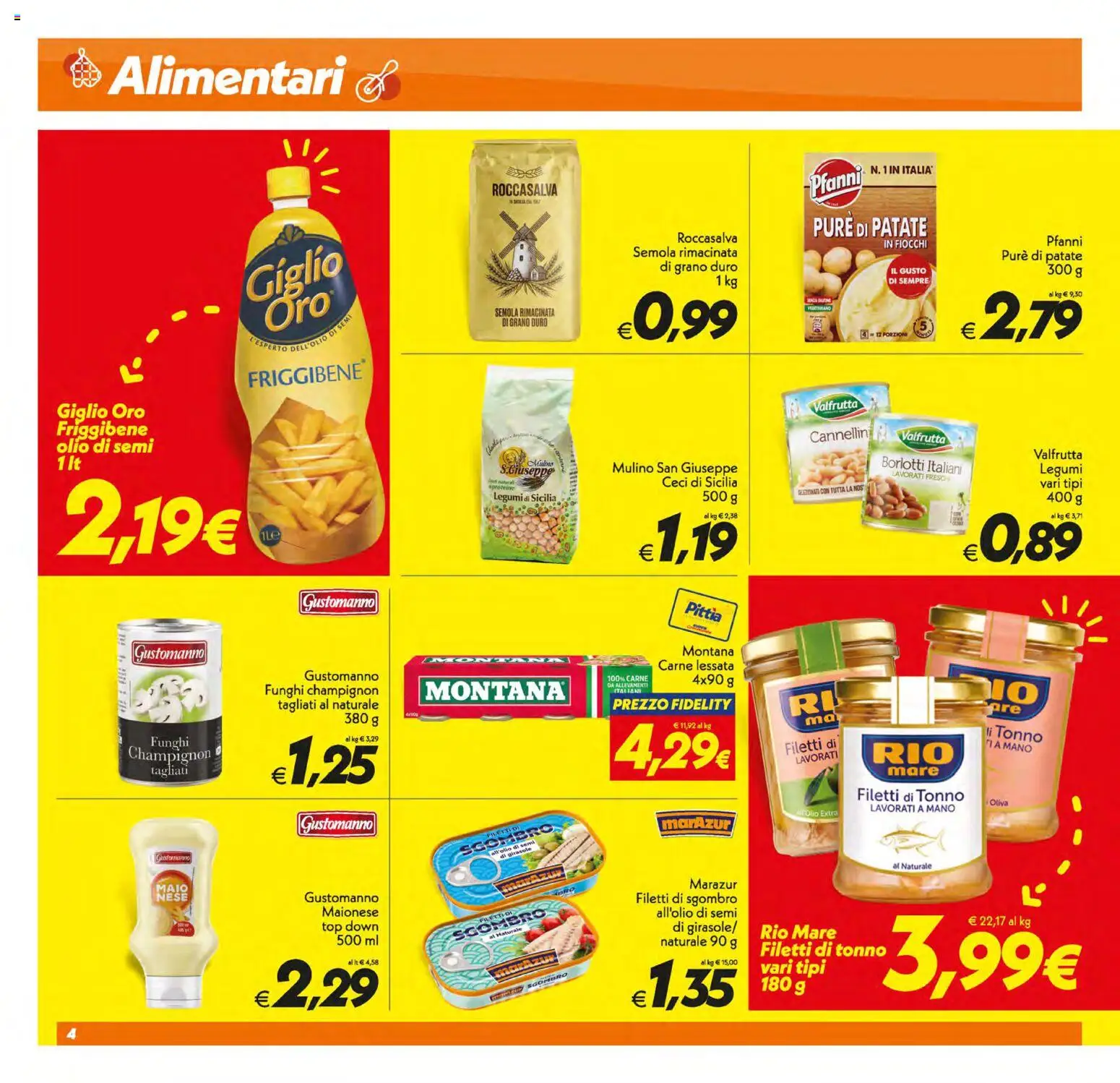 Volantino SuperConveniente del 05.01.2026 | Pagina: 4 | Prodotti: Fiocchi, Patate, Maionese, Olio