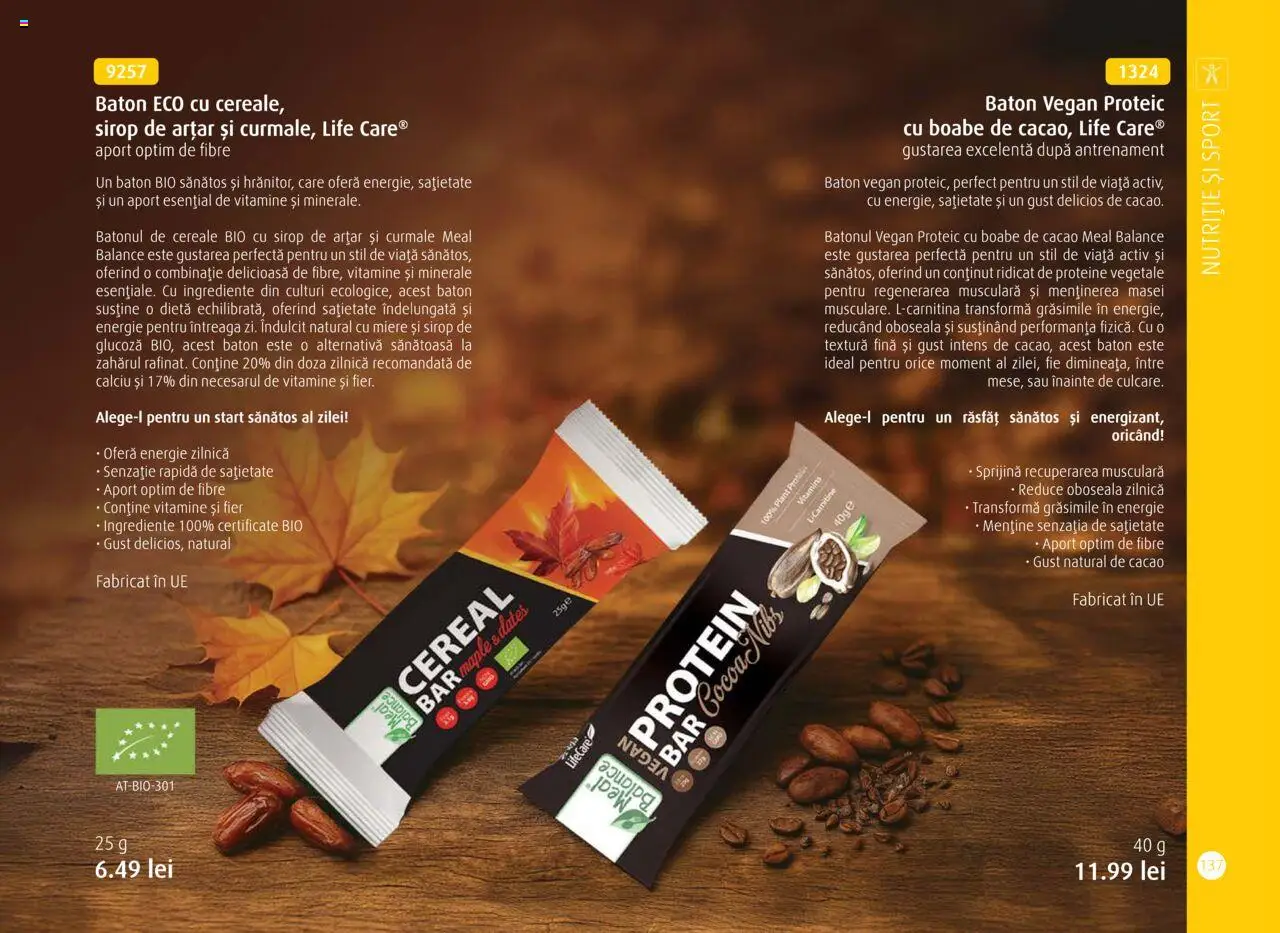 Noul catalog Life Care – valabil de la 01.10.2025 | Pagină: 139 | Produse: Şerit ödül, Masaüstü kılıfı, Sirop de arțar, Cacao