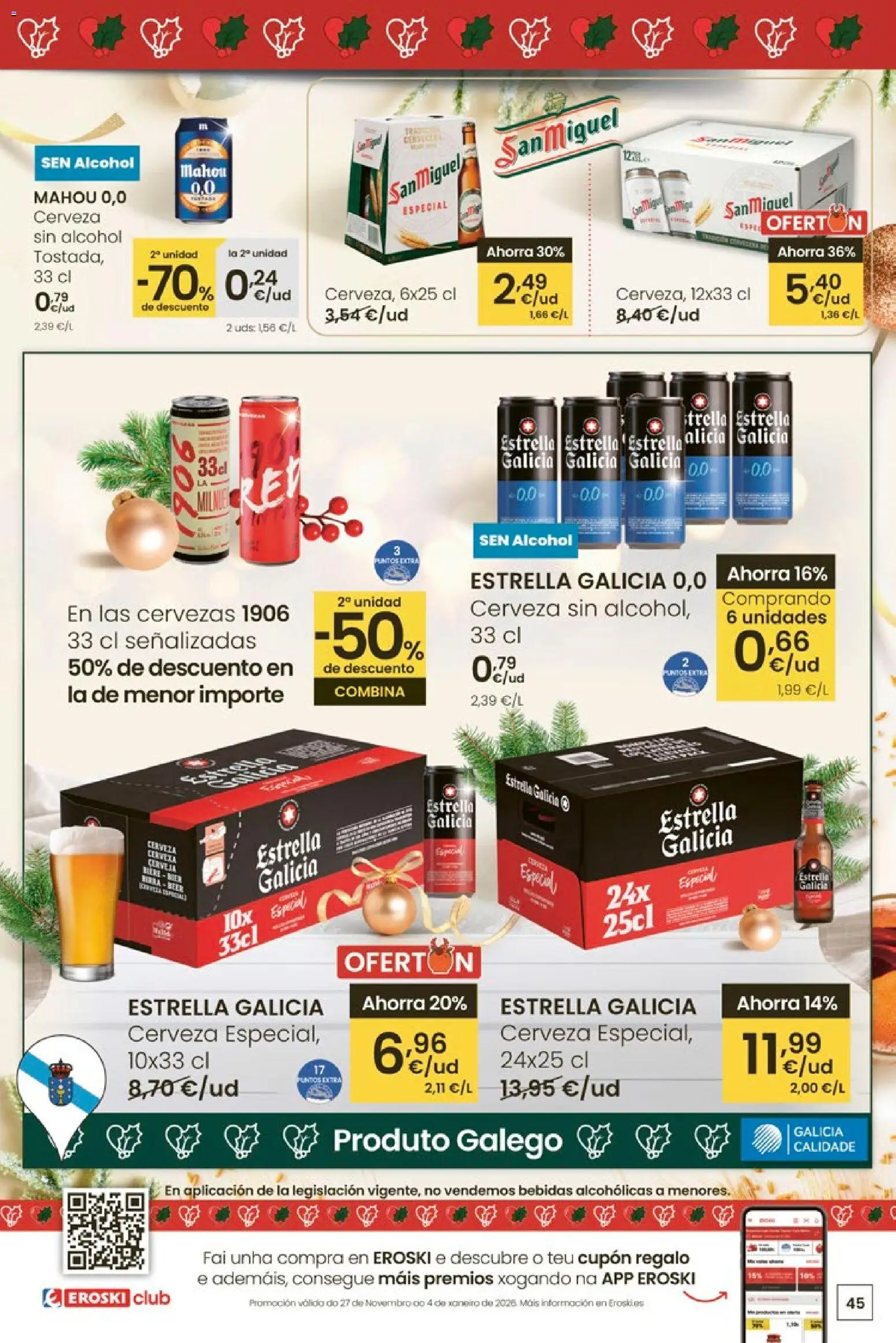 Eroski - Center │ válido desde el 27.11.2025 | Página: 45 | Productos: Cerveza