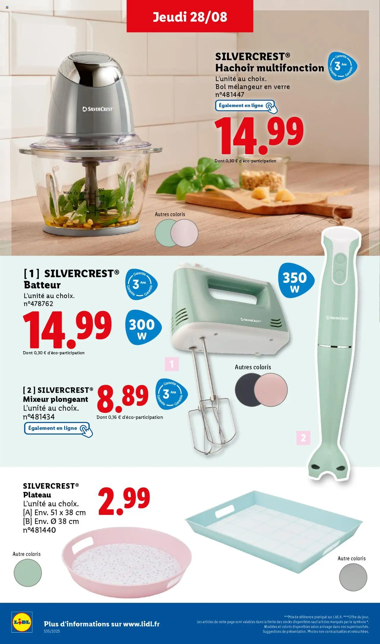  | Page: 34 | Produits: Mixeur, Plateau, Batteur, Bol