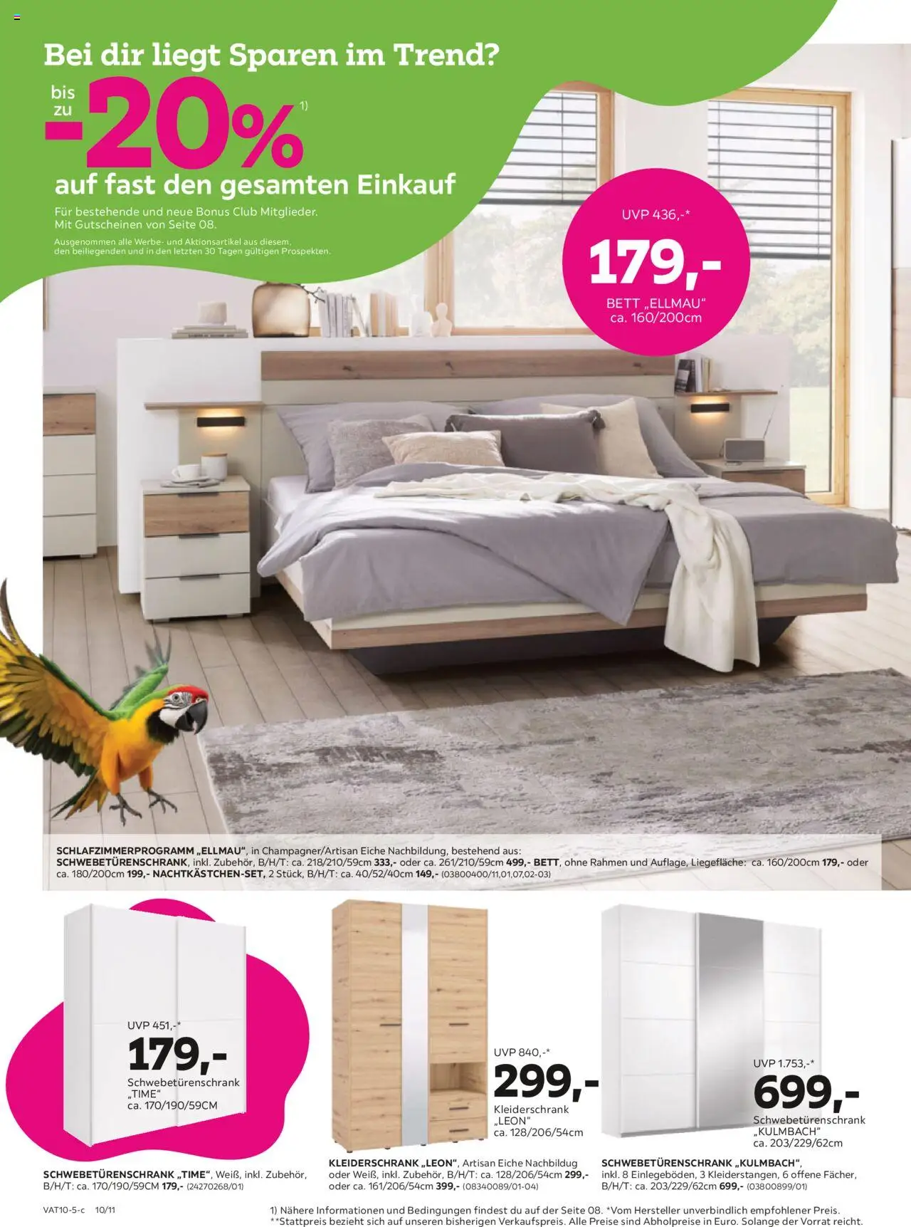Mömax Prospekt aktuell gültig ab 14.10.2025 | Seite: 10 | Produkte: Bett, Kleiderschrank