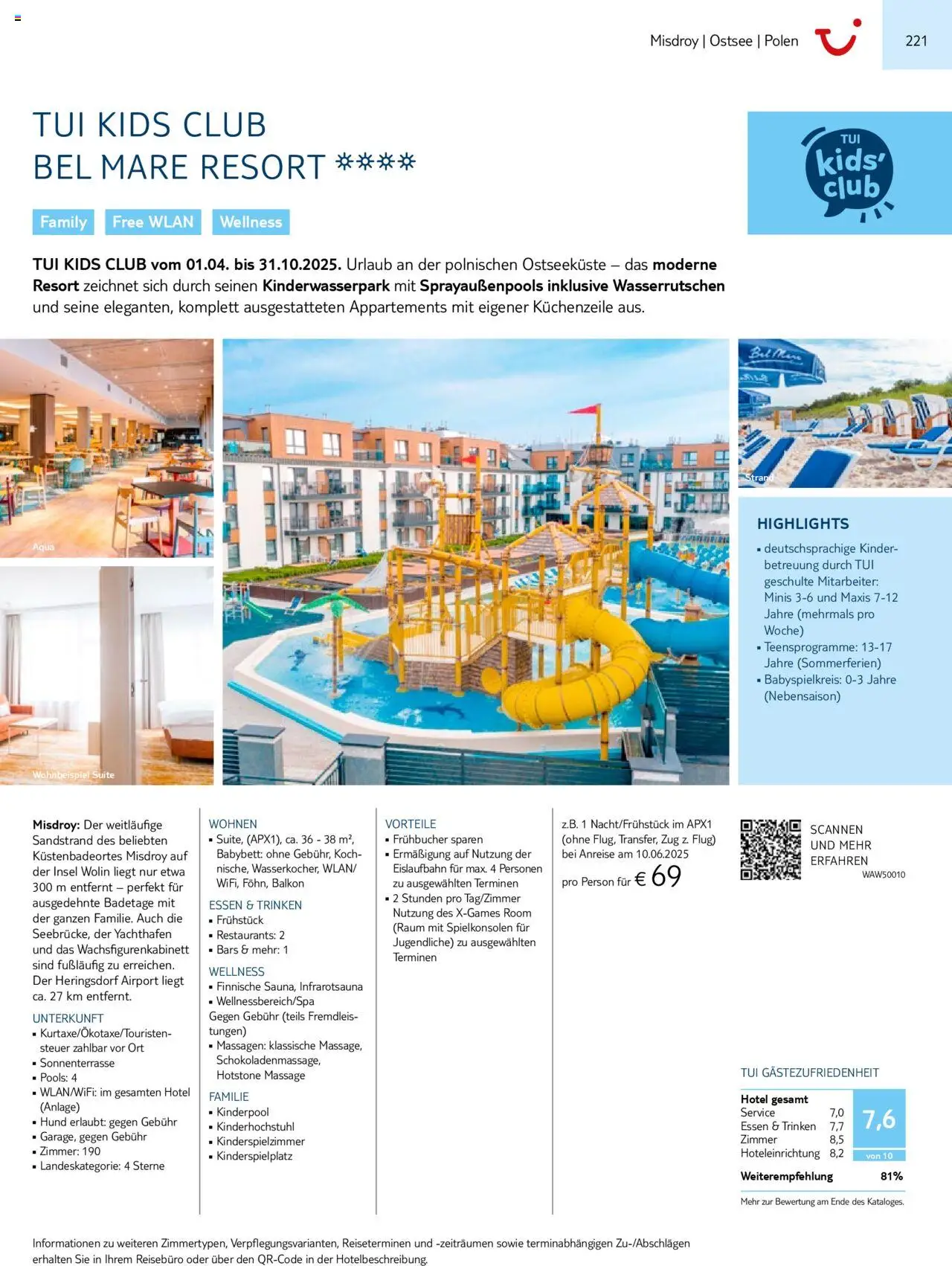 Aida - Urlaub mit eigener Anreise 2025/26 – gültig ab 01.11.2024 | Seite: 221 | Produkte: Küchenzeile, Babybett