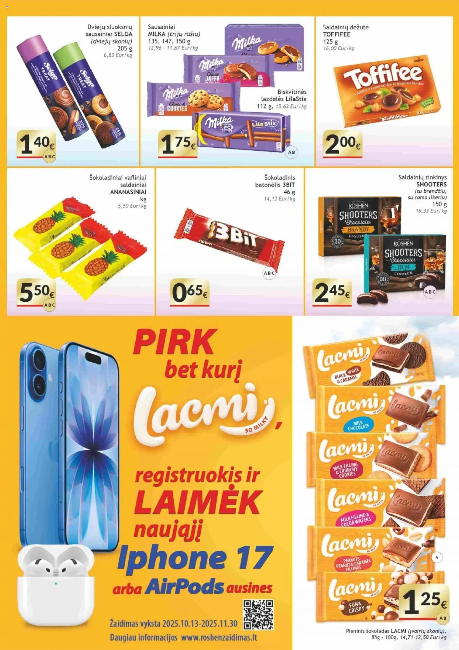 Koops akcijos nuo 31.10.2025 | Puslapis: 7 | Prekių: Sausainiai, Ausinės, Žaidimas, Šokoladas