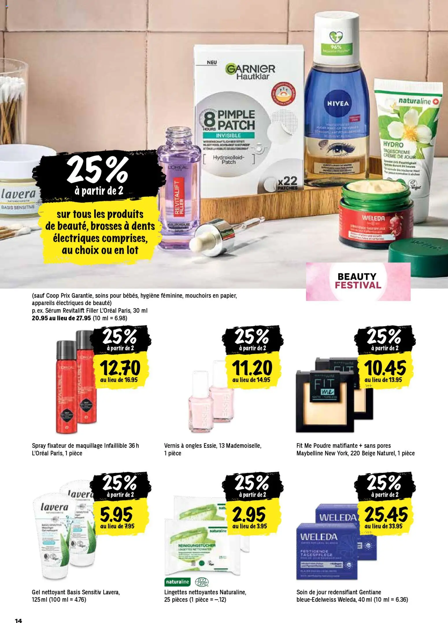 Coop - Les actions de la semaine – gültig ab 12.02.2026 | Seite: 14 | Produkte: Serum, Reinigungstücher, Tagescreme, Creme