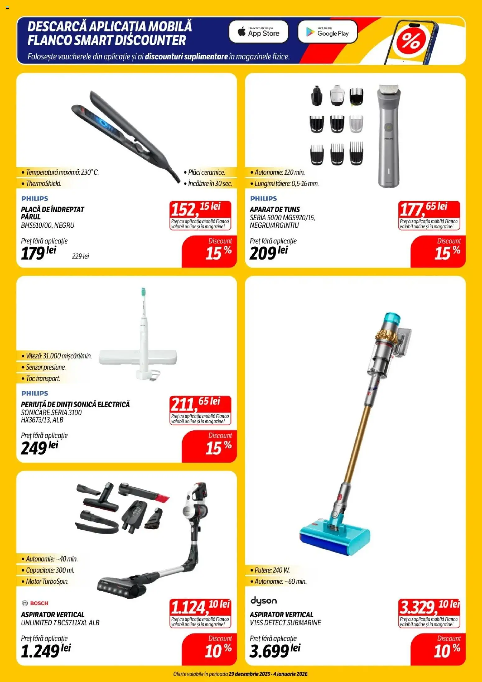 Noul catalog Flanco – valabil de la 29.12.2025 | Pagină: 6 | Produse: Enginar, Aspirator, Periuță de dinți