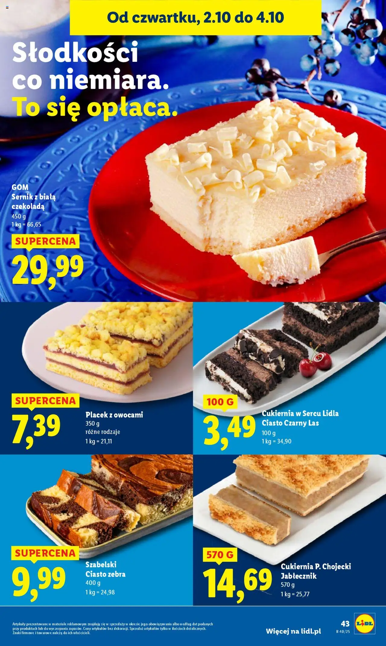 Lidl Gazetka od 02.10.2025 | Strona: 47 | Produkty: Ciasto, Czekolada