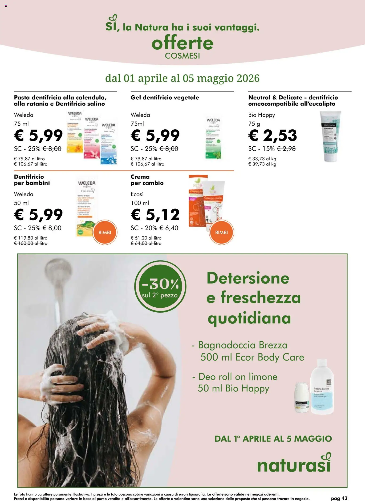 Volantino Natura Sì del 01.04.2026 | Pagina: 43