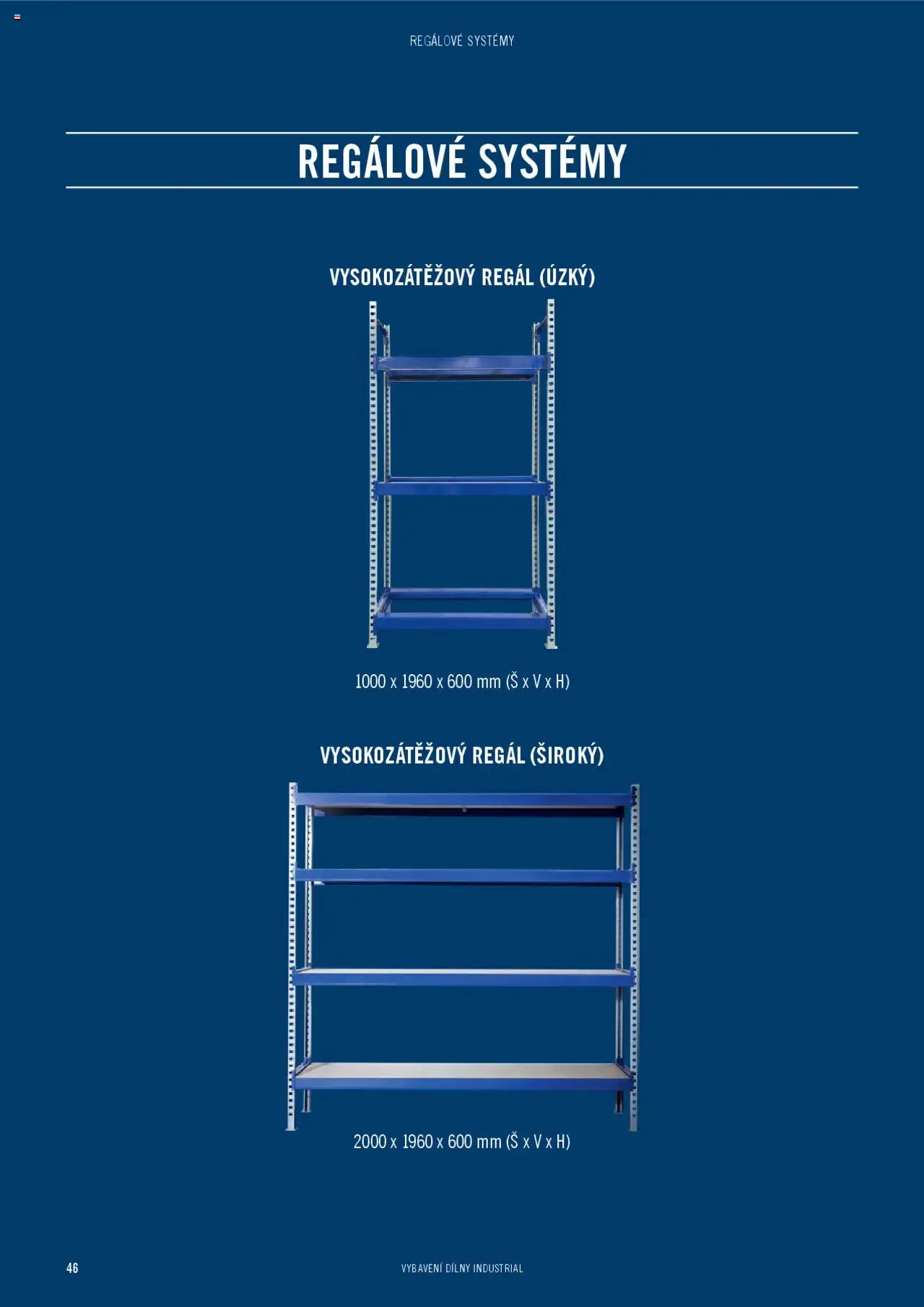 HORNBACH katalog - INDUSTRIAL - Systém vybavení dílny od 06.02.2025 | Strana: 46 | Produkty: Regál