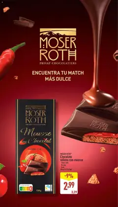 Vista previa MOSER ROTH® Chocolate relleno con mousse, Chocolate relleno con mousse - Cherry Chili - Naranja - Trufa 150 g válido desde el 13.10.2025 | Página: 19