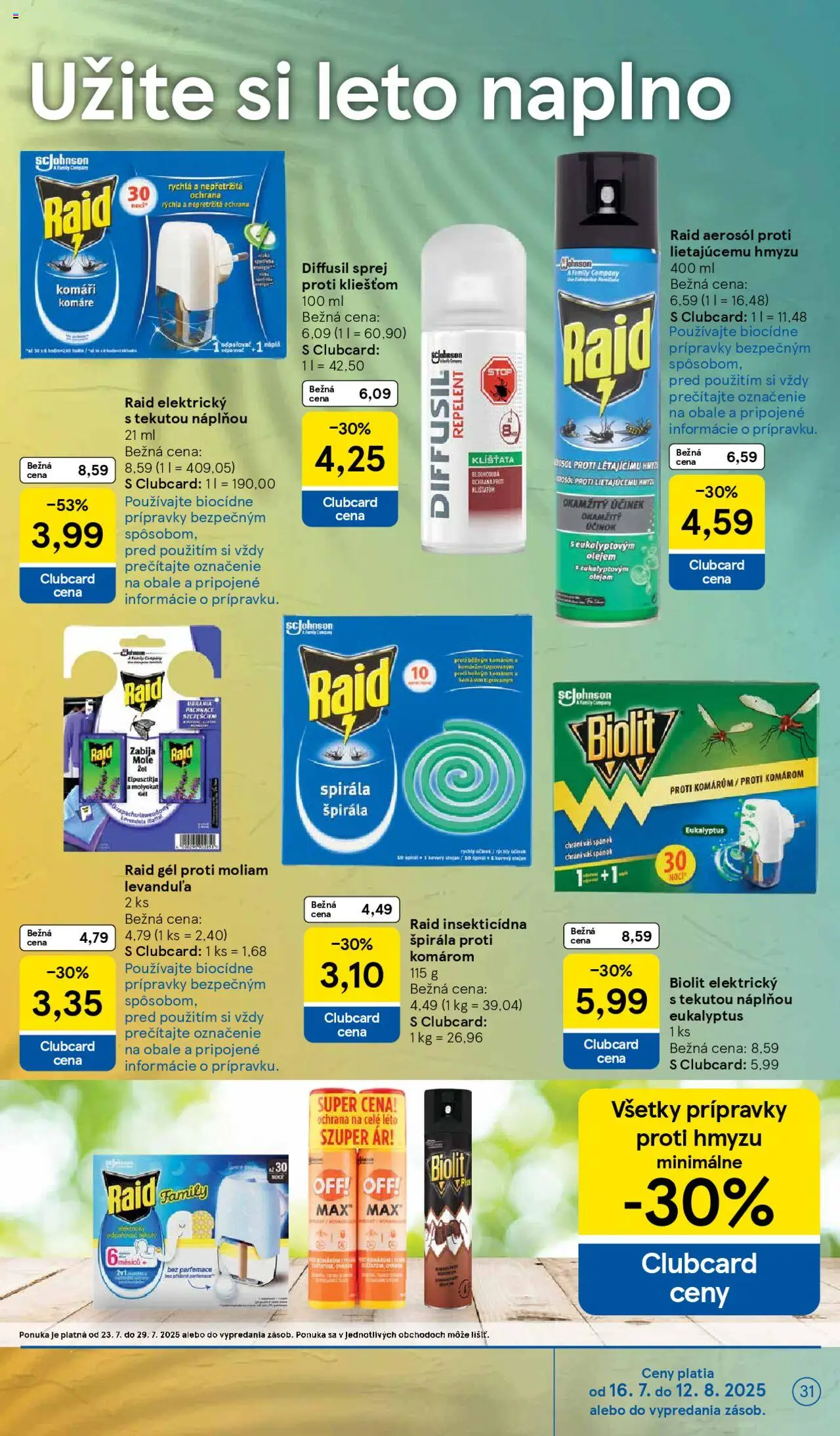 Tesco Hypermarket - leták │ platný od 23.07.2025 | Strana: 31 | Produkty: Raid