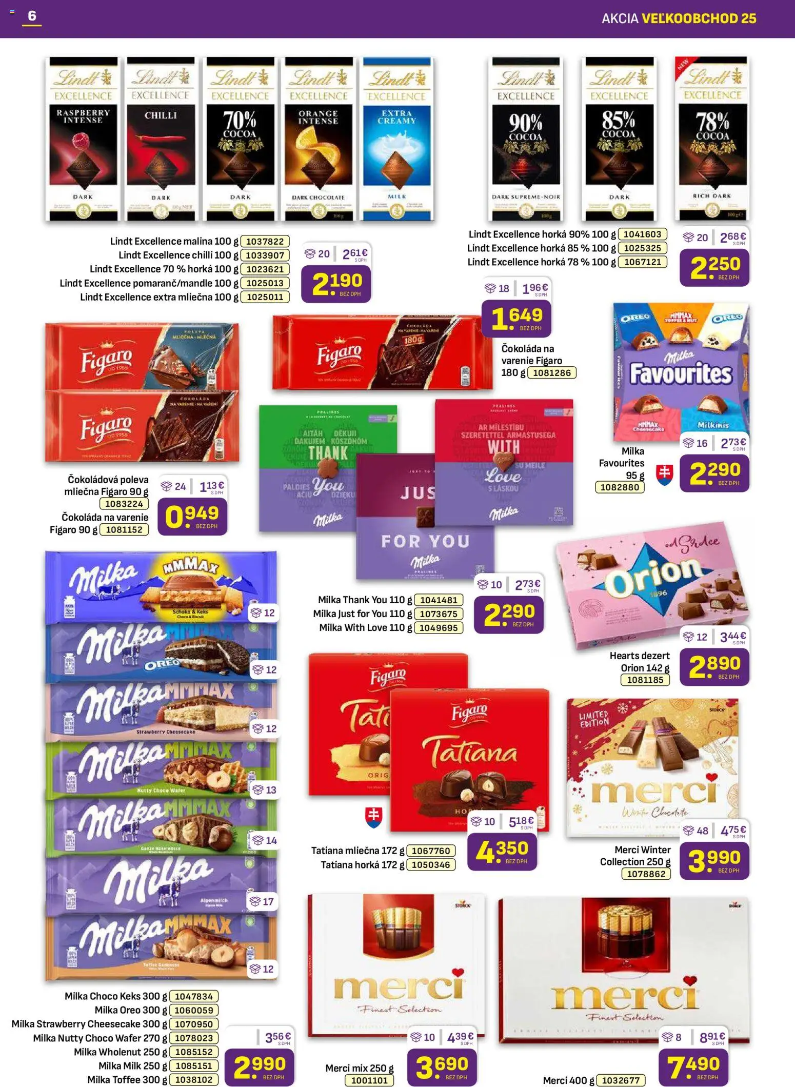 Nové Libex akcie – leták je platný od 15.12.2025 | Strana: 6 | Produkty: Chilli, Merci, Čokoláda, Milka