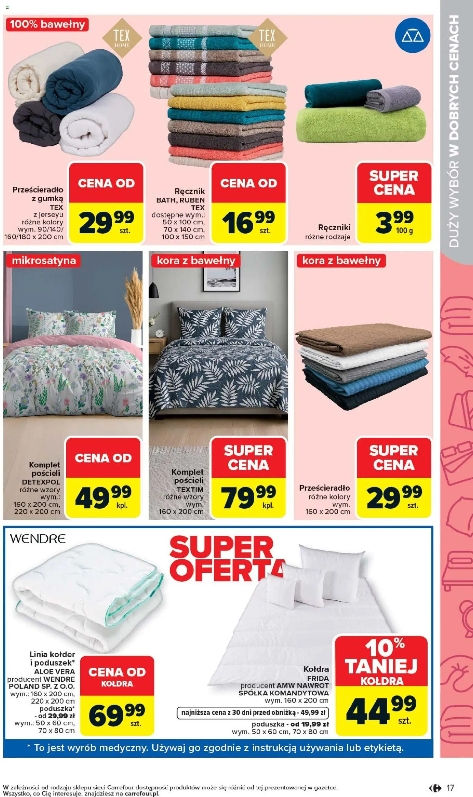 Carrefour gazetka - Łap super okazje od 13.04.2026 | Strona: 17 | Produkty: Poduszka, Kołdra