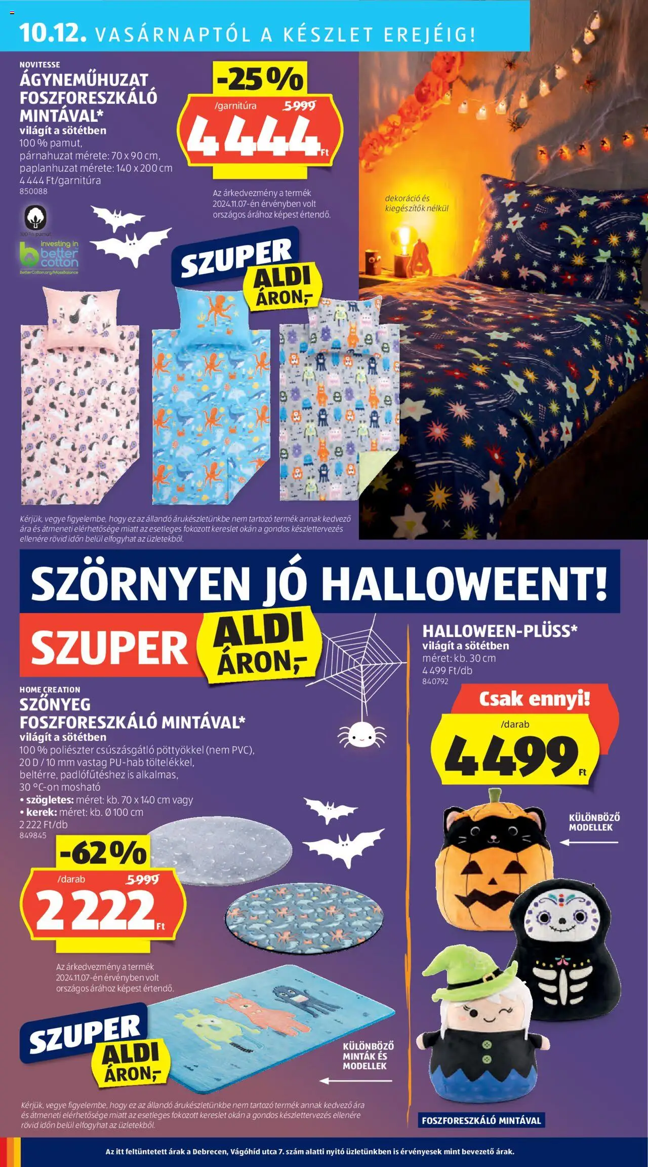 Aldi akciós ujság - amely érvényes a következő dátumtól: 09.10.2025 | Oldal: 32 | Termékek: Párnahuzat, Szőnyeg, Ágyneműhuzat, Dekoráció