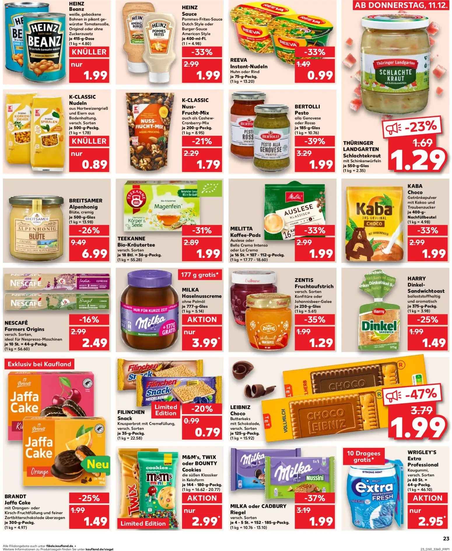 Kaufland prospekt Potsdam	 – gültig ab 14.12.2025 | Seite: 23 | Produkte: Melitta, Kaffeepads, Nescafe, Milka