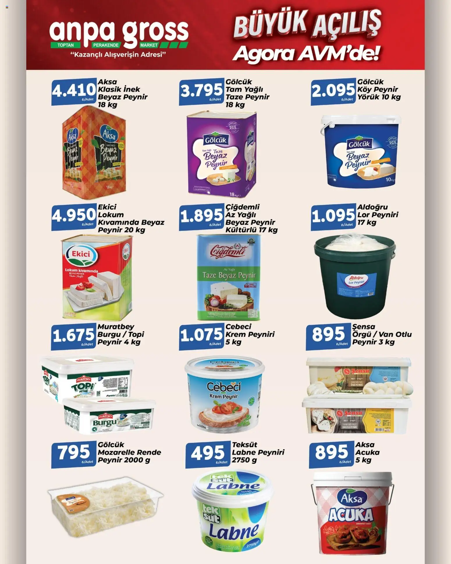 Anpa Gross - Açılışa özel fırsatları kaçırma! - 24.01.2026 tarihinden itibaren geçerlidir | Sayfa: 14 | Ürünler: Krem, Peynir, Rende, Ekici