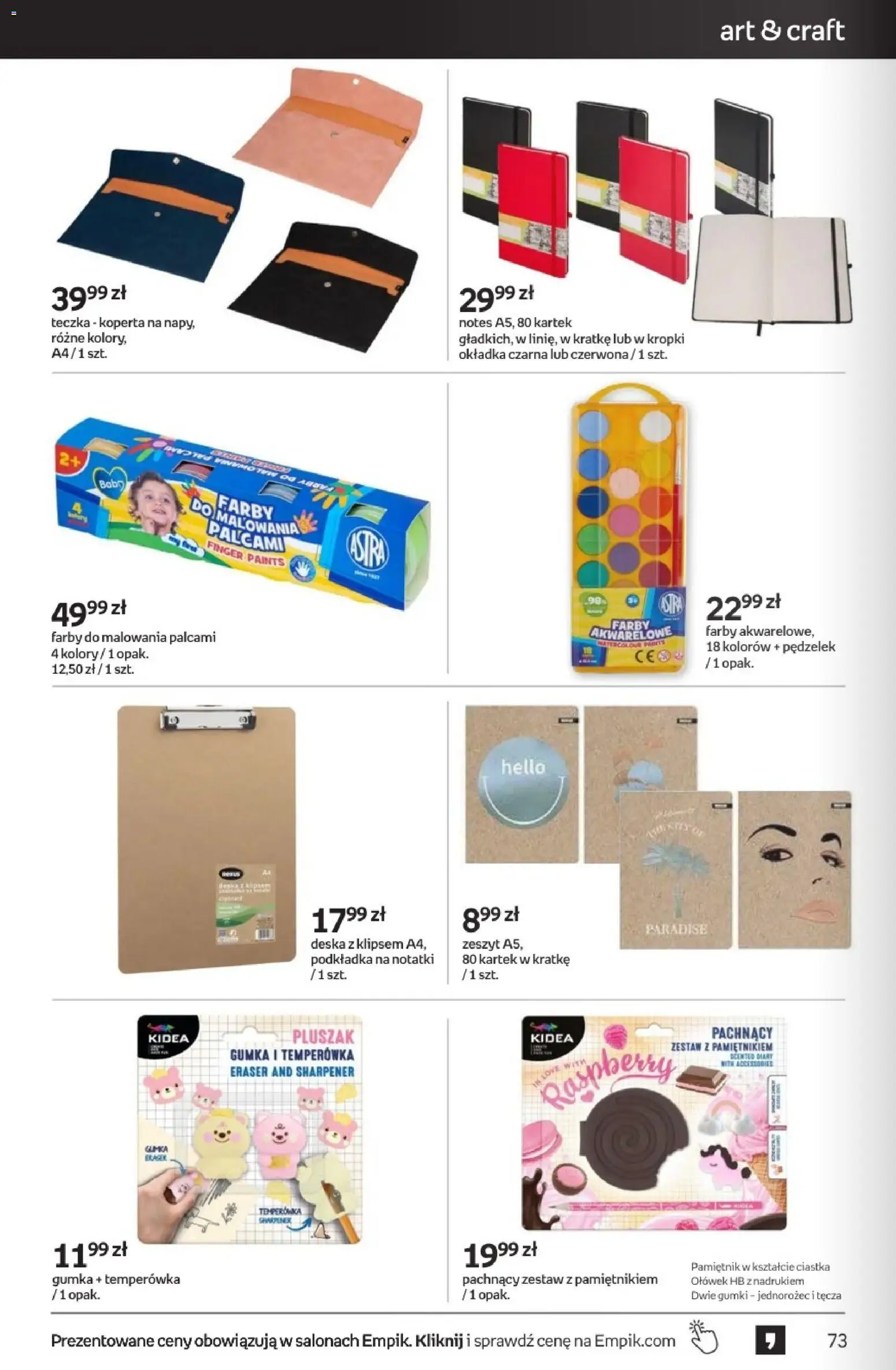 Empik promocje - Tom kultury Zabawki od 25.02.2026 | Strona: 14 | Produkty: Temperówka, Zeszyt, Jednorożec, Ciastka