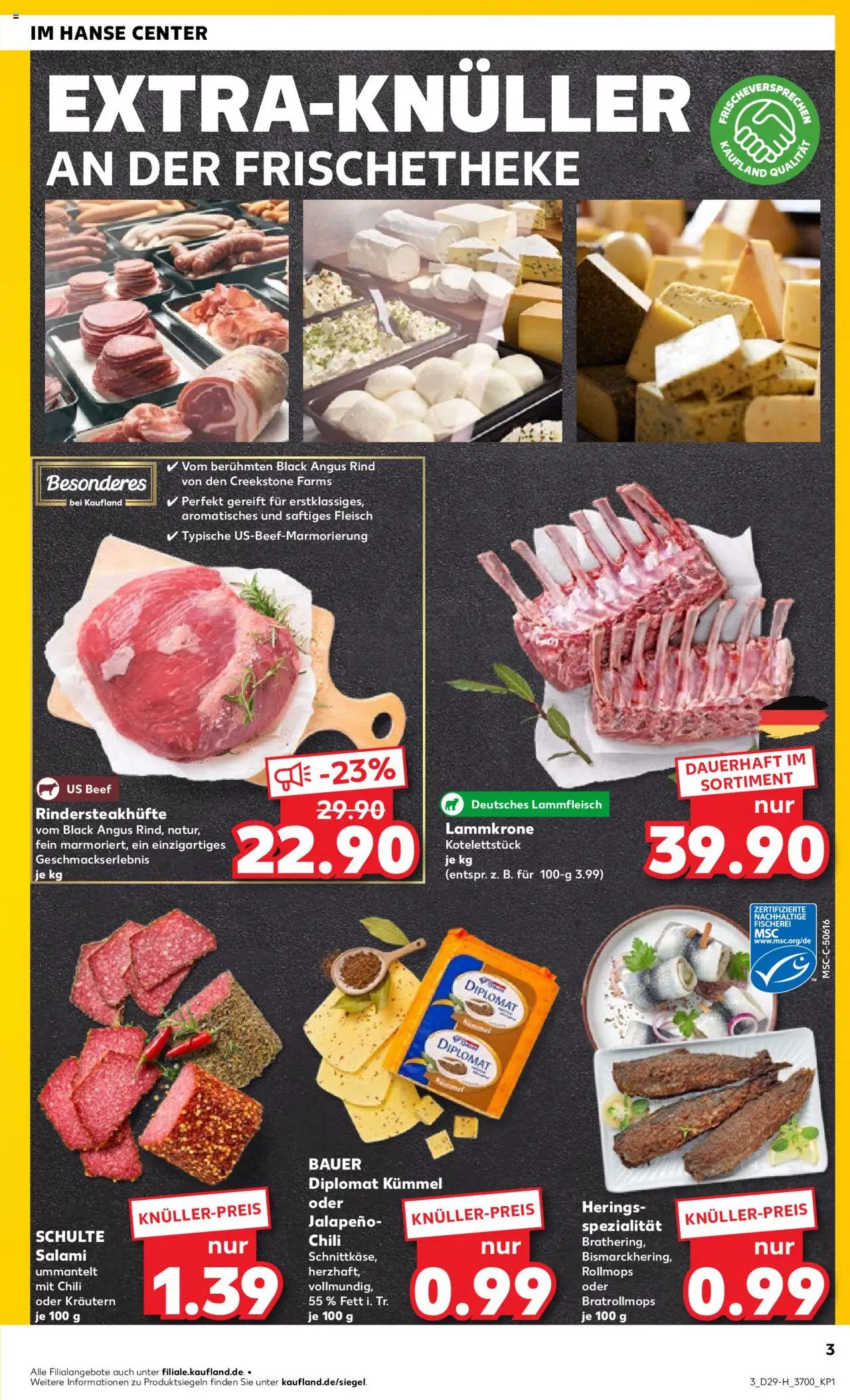 Kaufland prospekt Rostock	 - gültig ab dem 17.07.2025 | Seite: 3 | Produkte: Chili, Salami, Steak, Fleisch