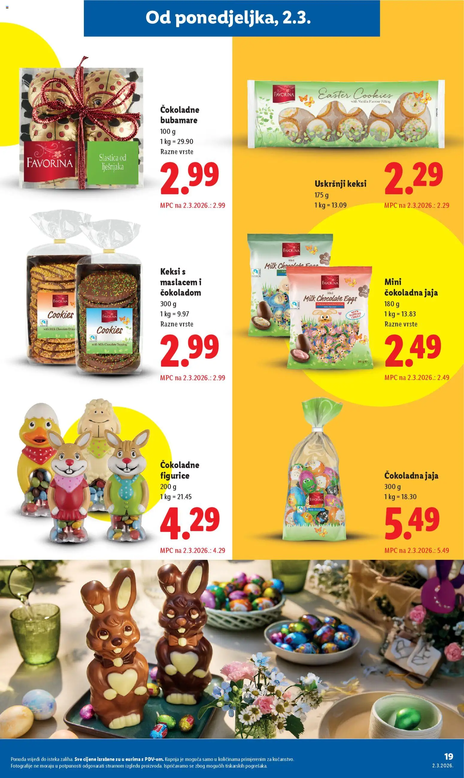 Lidl katalog | vrijedi od 02.03.2026 | Stranica: 19 | Proizvodi: Keksi, Jaja