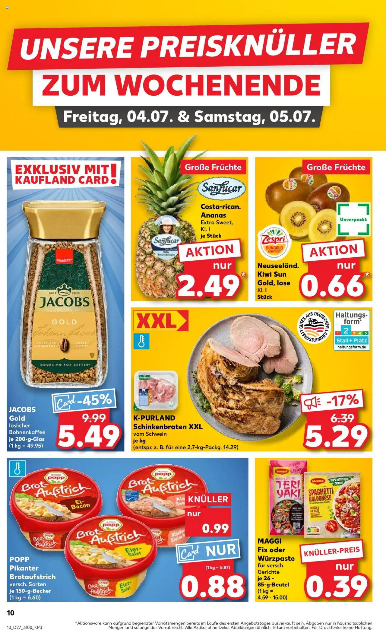 Kaufland prospekt Leipzig	 - gültig ab dem 03.07.2025 | Seite: 10 | Produkte: Maggi, Ananas, Kiwi, Salat