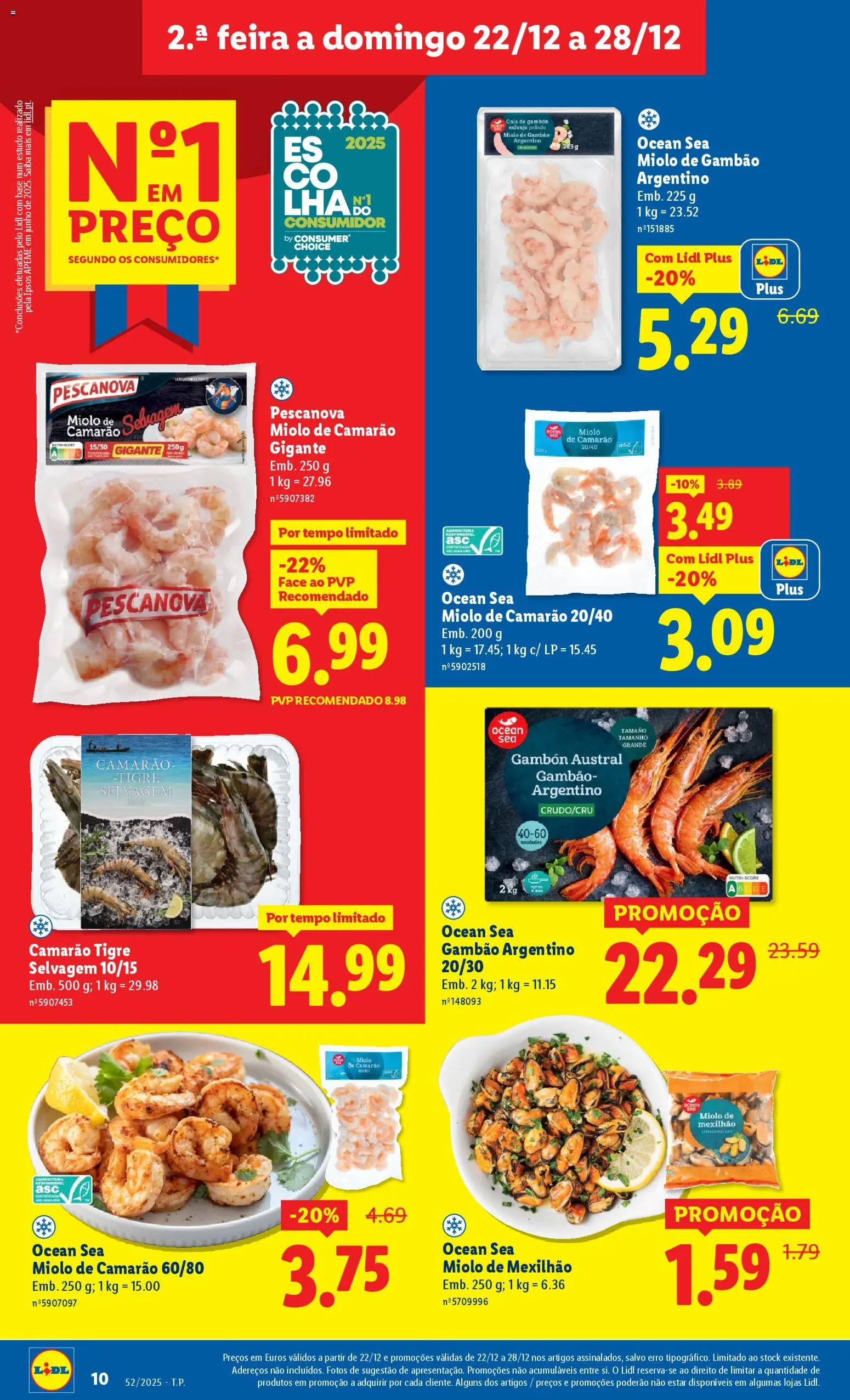 Lidl folheto │ válido de 22.12.2025 | Página: 10 | Produtos: Camarão, Base