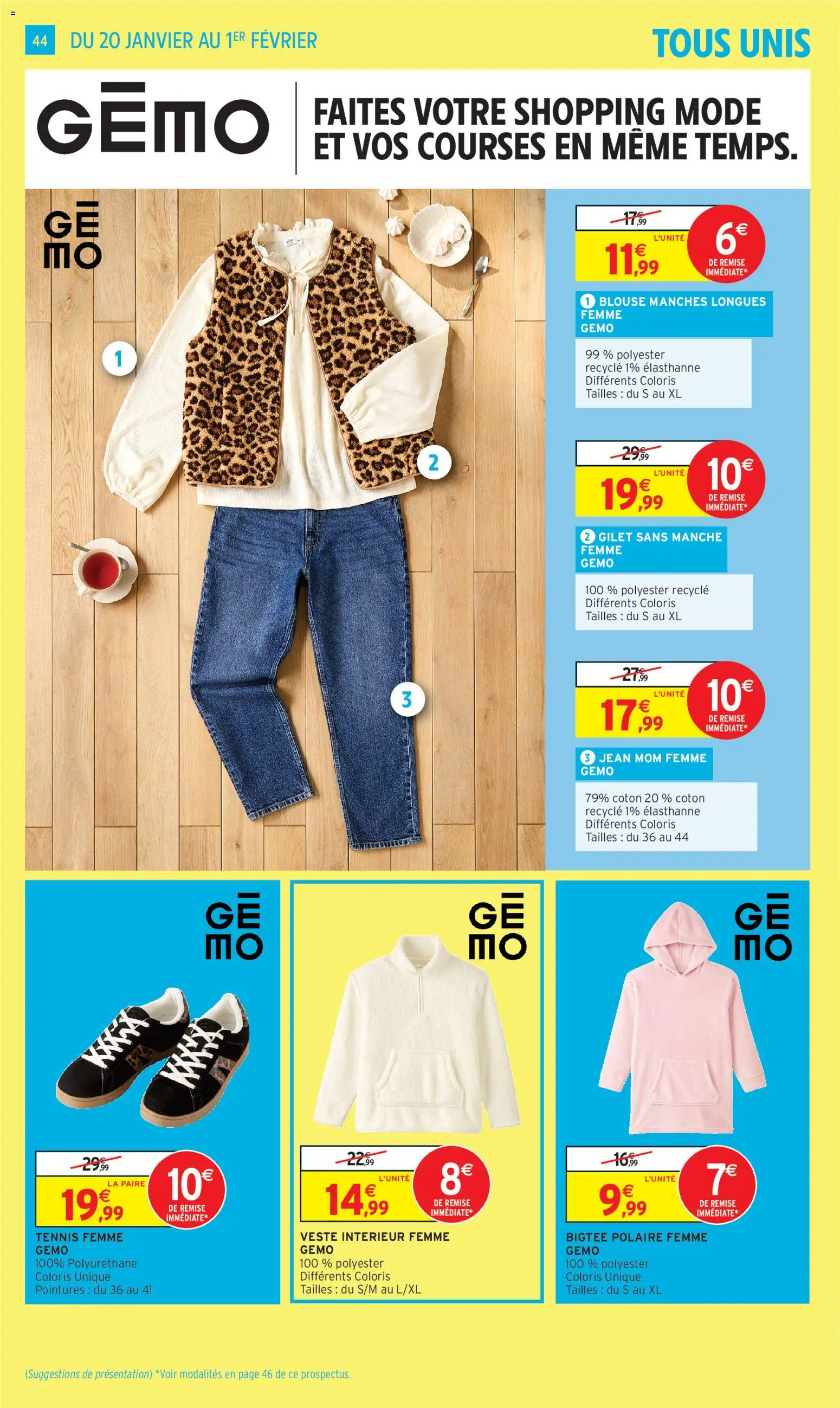 {H1} | Page: 44 | Produits: Coton, Gilet, Veste, Blouse